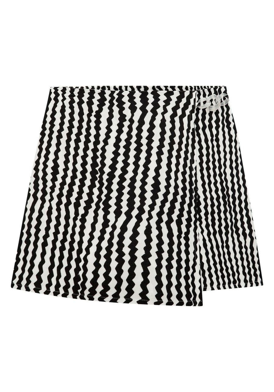 Shorts Saia em Viscose com Detalhe Cós, . Shorts Saia em Viscose com Detalhe Cós, , large.