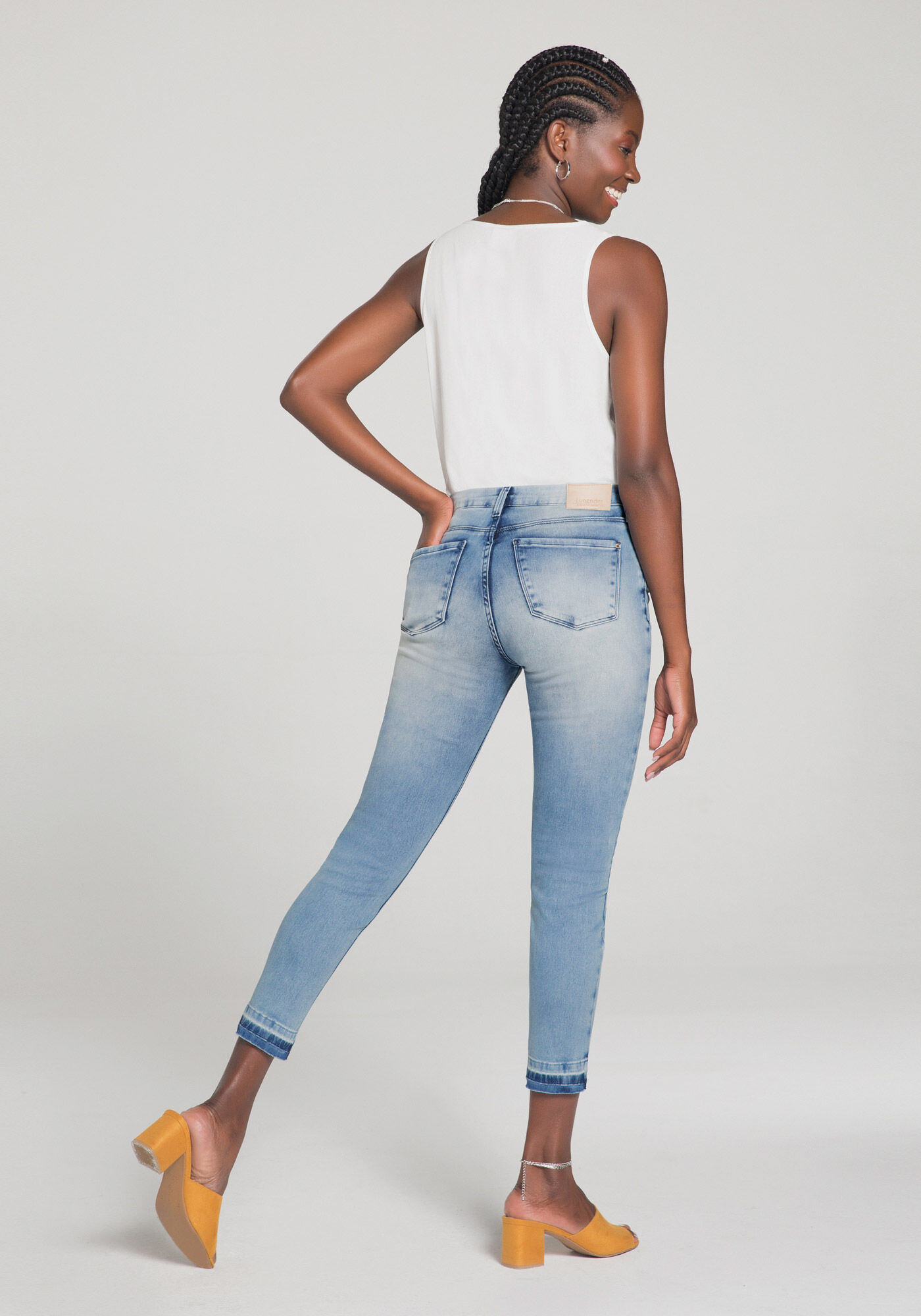 Calça jeans clearance cor de pele