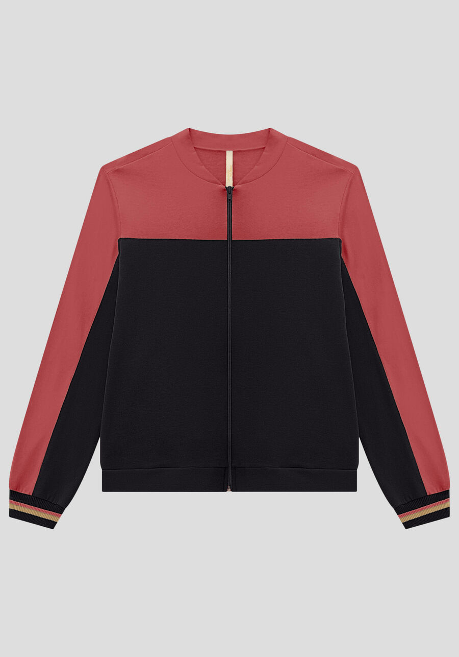 Jaqueta Plus Size em Malha com Bolsos e Retilínea, . Jaqueta Plus Size em Malha com Bolsos e Retilínea, , large.