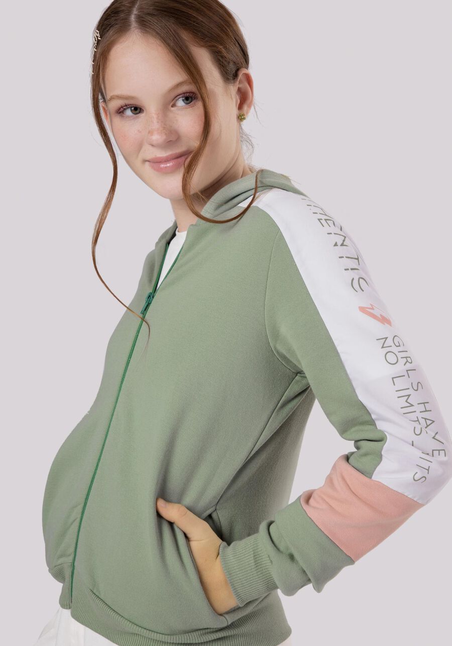 Jaqueta Juvenil em Moletom com Capuz, . Jaqueta Juvenil em Moletom com Capuz, , large.