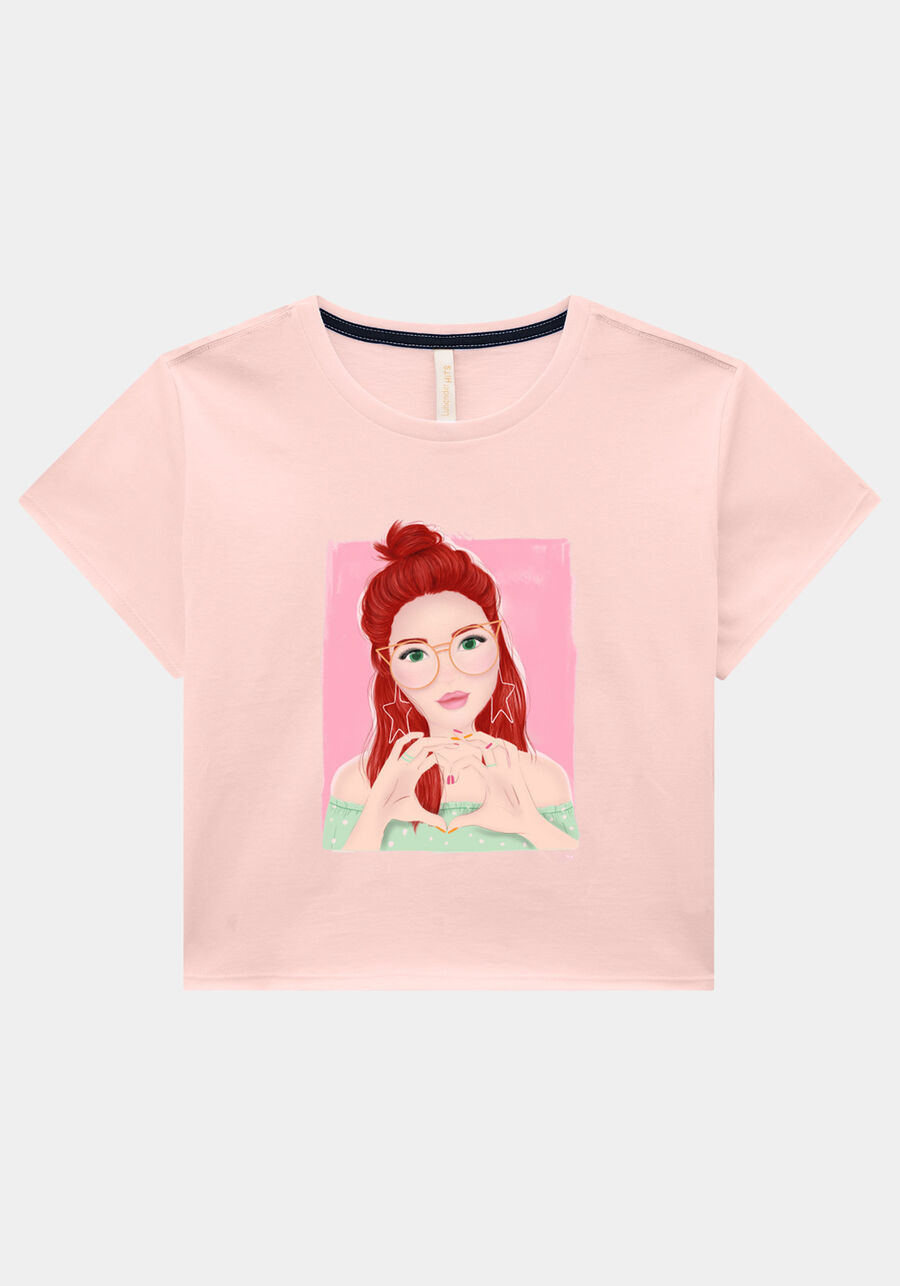 Blusa Curta Estampada Meia Malha, ROSA SHADY. Blusa Curta Estampada Meia Malha, ROSA SHADY, large.