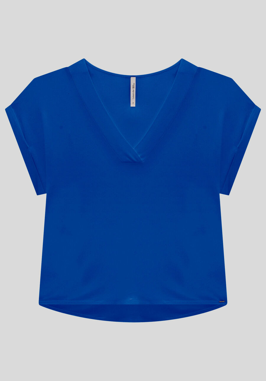 Blusa Plus Size em Malha Viscose com Decote V, . Blusa Plus Size em Malha Viscose com Decote V, , large.