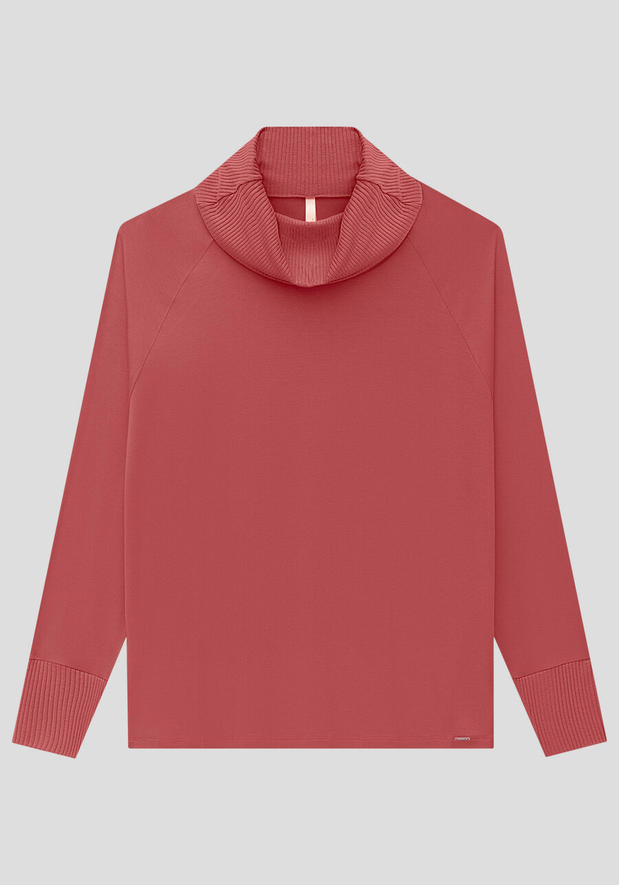 Blusa Plus Size em Viscose com Máxi Gola, VERMELHO CEDRO-ROSA. Blusa Plus Size em Viscose com Máxi Gola, VERMELHO CEDRO-ROSA, large.