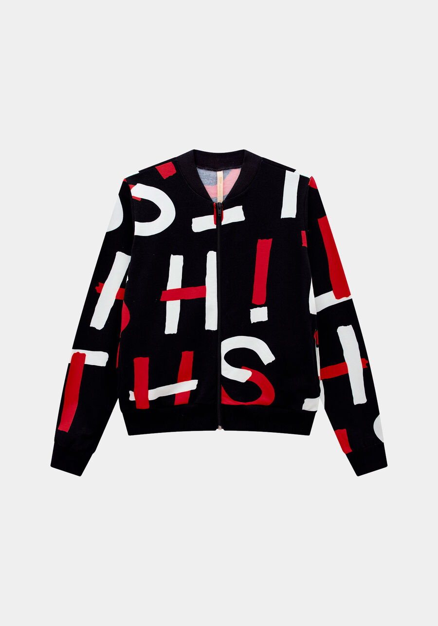 Jaqueta Estampada em Molecotton Juvenil, URBAN PRETO. Jaqueta Estampada em Molecotton Juvenil, URBAN PRETO, large.