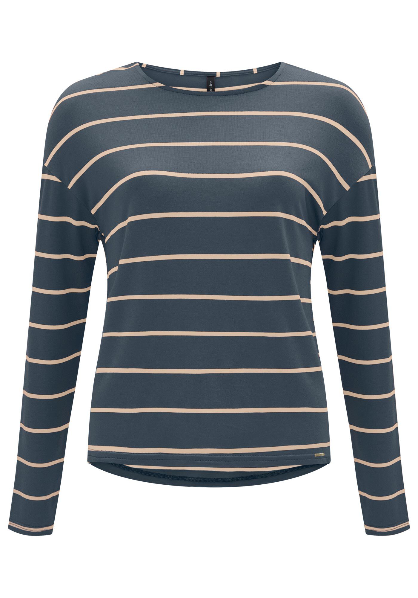 Blusa Mullet De Mangas Longas Em Malha Listrada, , large.