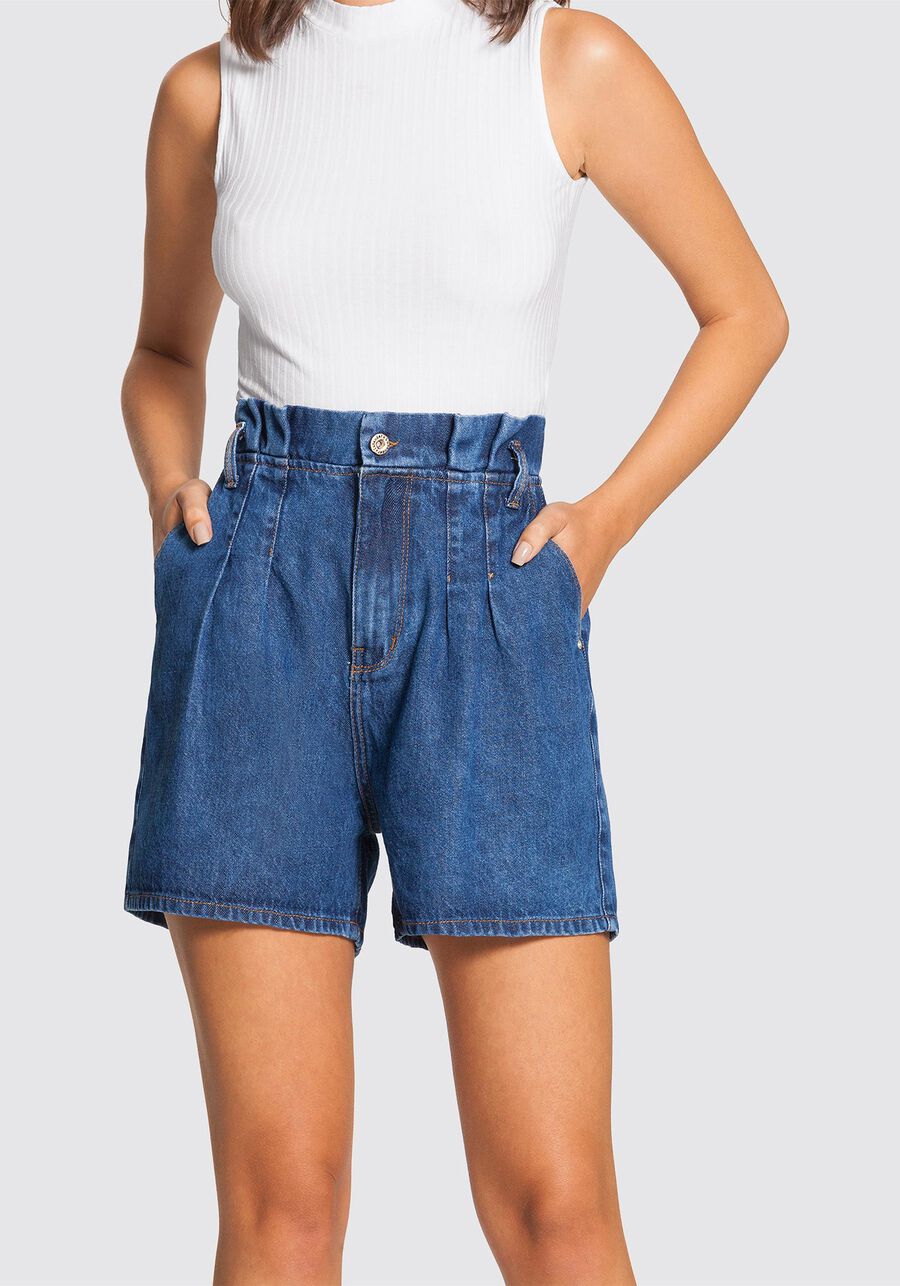 Shorts Clochard, JEANS ESCURO, large.