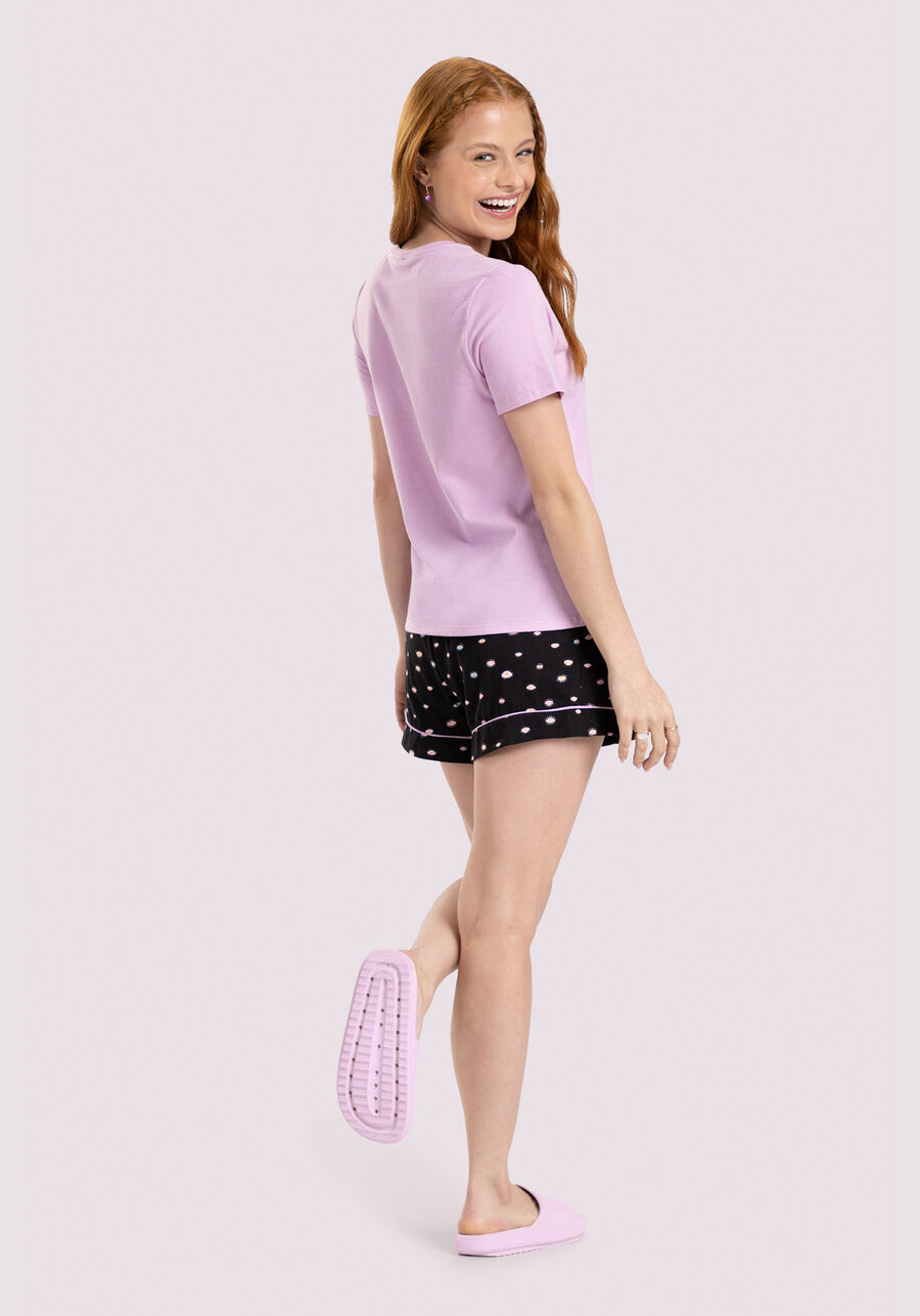 Pijama Curto Juvenil em Malha Estampado, . Pijama Curto Juvenil em Malha Estampado, , large.