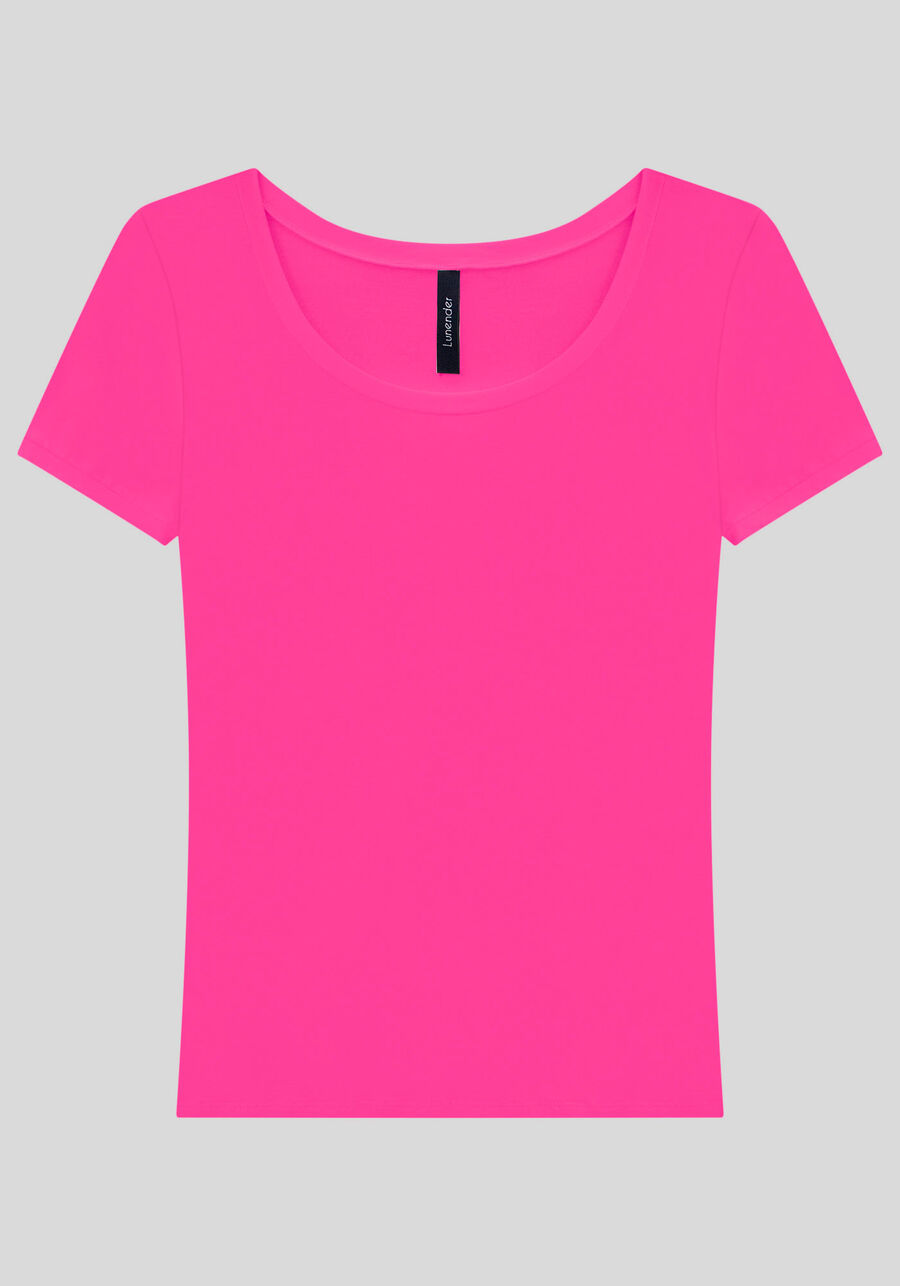 Blusa Básica Lisa De Mangas Curtas Em Malha De Viscose, . Blusa Básica Lisa De Mangas Curtas Em Malha De Viscose, , large.