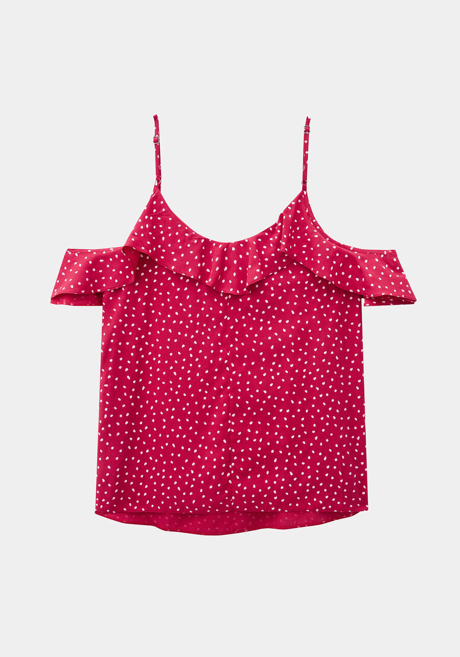 Blusa Alcinha com Babado Tecido  Rayon, . Blusa Alcinha com Babado Tecido  Rayon, , large.