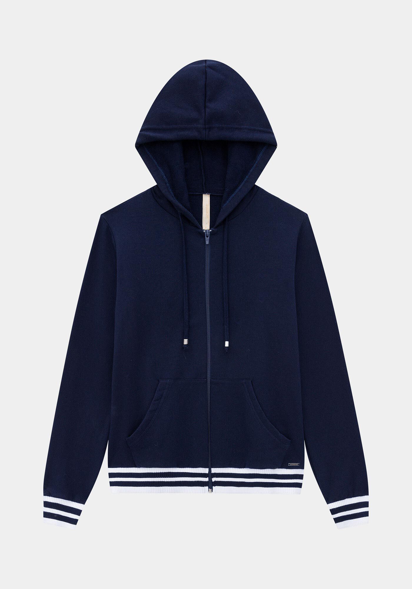 Jaqueta com Capuz Retil&iacute;nea Listras, MARINHO ACTION, large.