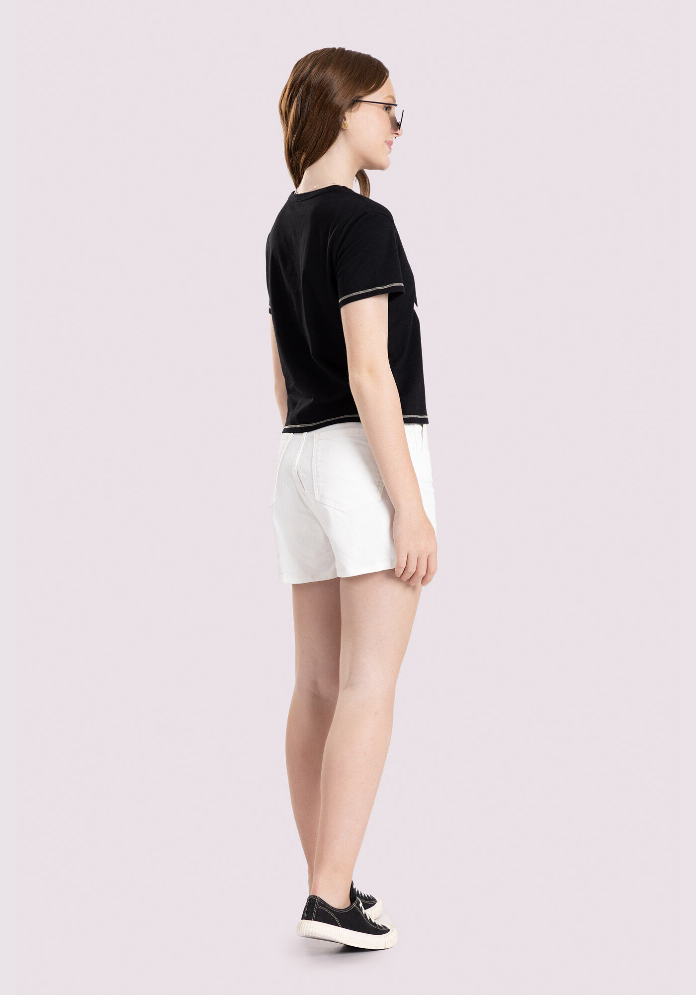 T-shirt Juvenil em Malha Estampada, PRETO REATIVO, large.