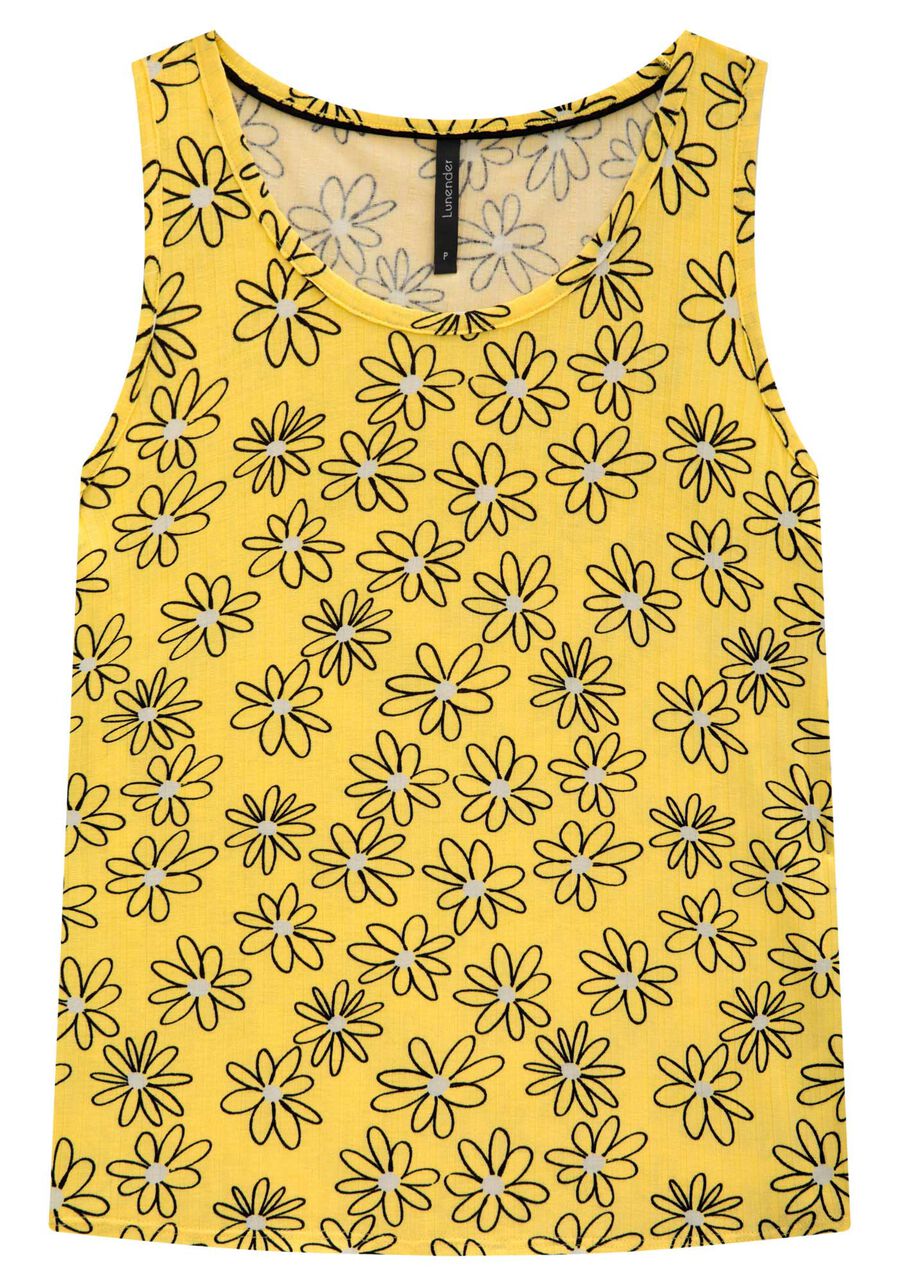 Pijama Canelado Estampado com Regata e Shorts, . Pijama Canelado Estampado com Regata e Shorts, , large.