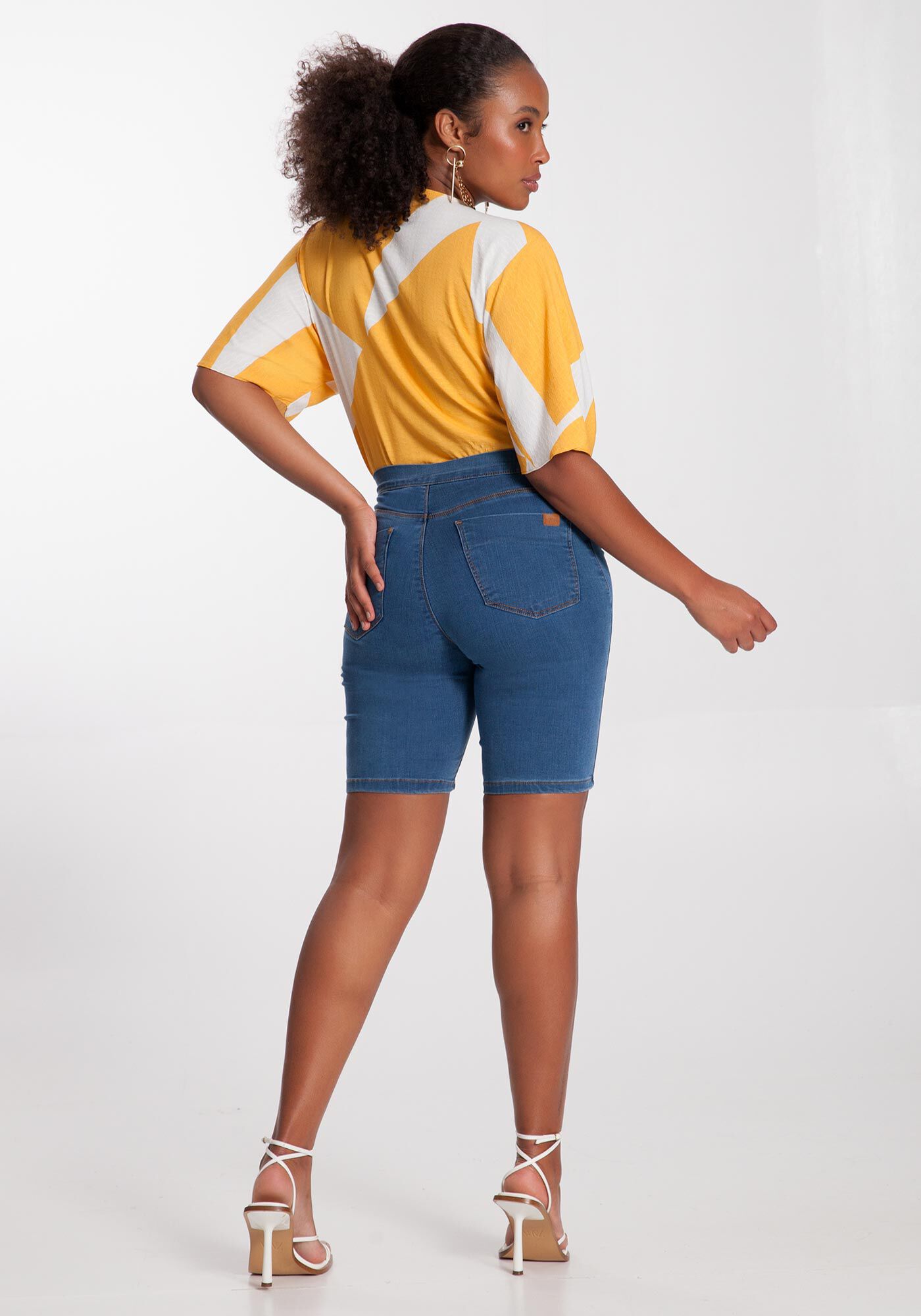 Bermuda jeans clearance ciclista