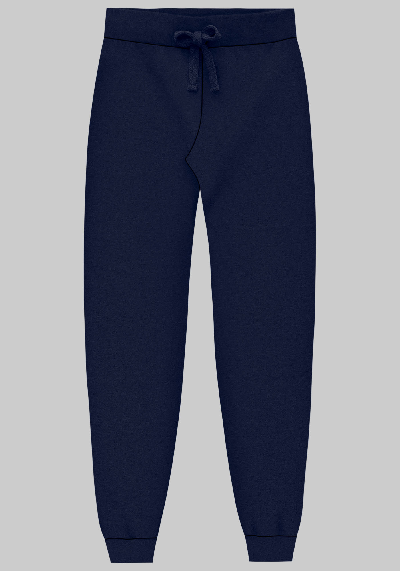 Cal&ccedil;a Jogging Com Cadar&ccedil;o Em Malha De Moletom Felpado, MARINHO ACTION, large.