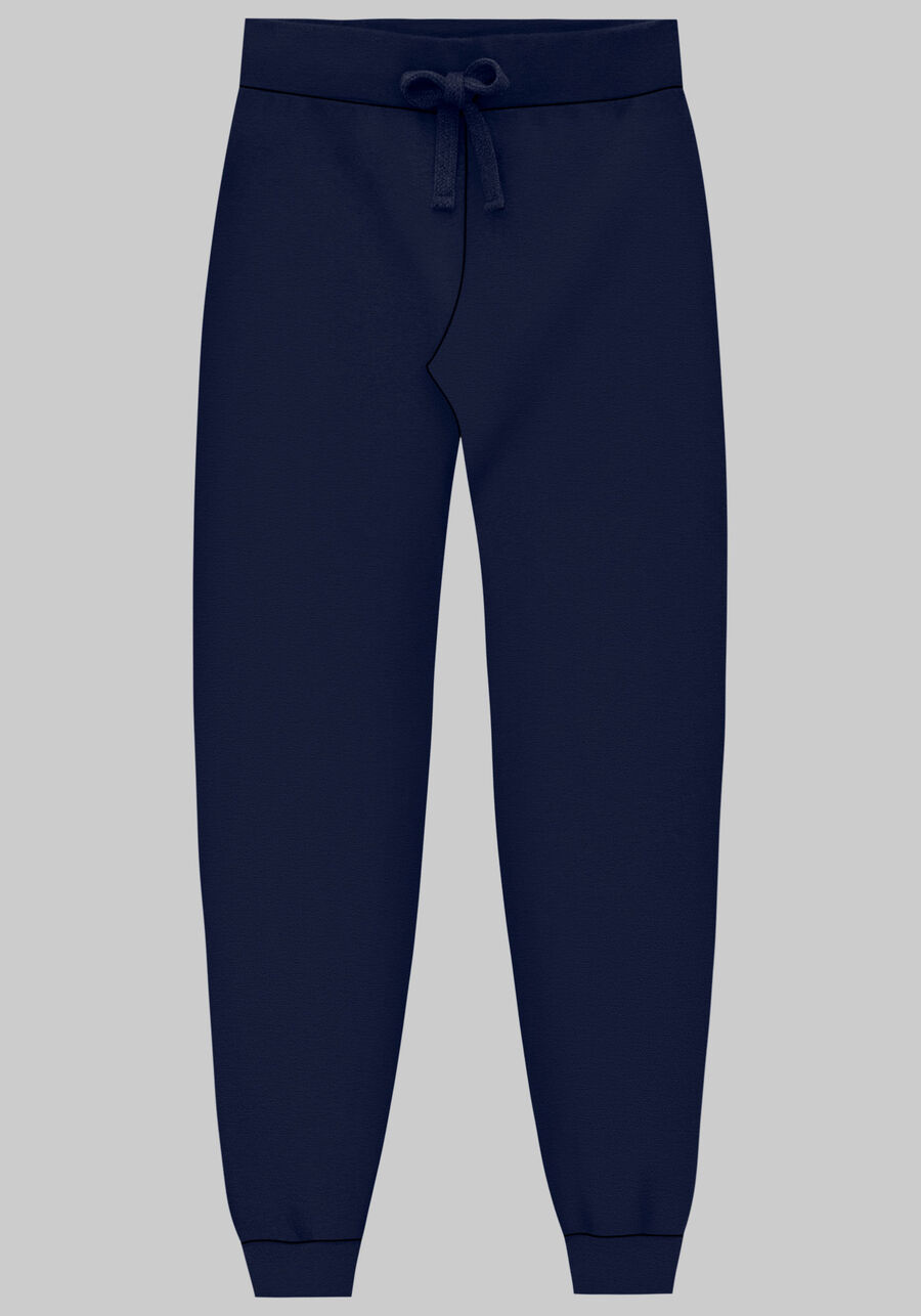 Calça Jogging Com Cadarço Em Malha De Moletom Felpado, . Calça Jogging Com Cadarço Em Malha De Moletom Felpado, , large.