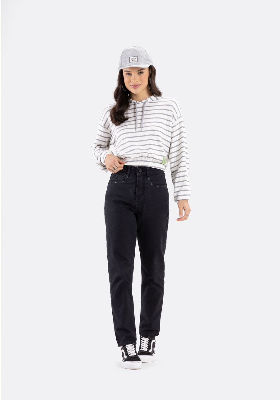 Blusão Cropped Listrado Juvenil Com Capuz, . Blusão Cropped Listrado Juvenil Com Capuz, , large.