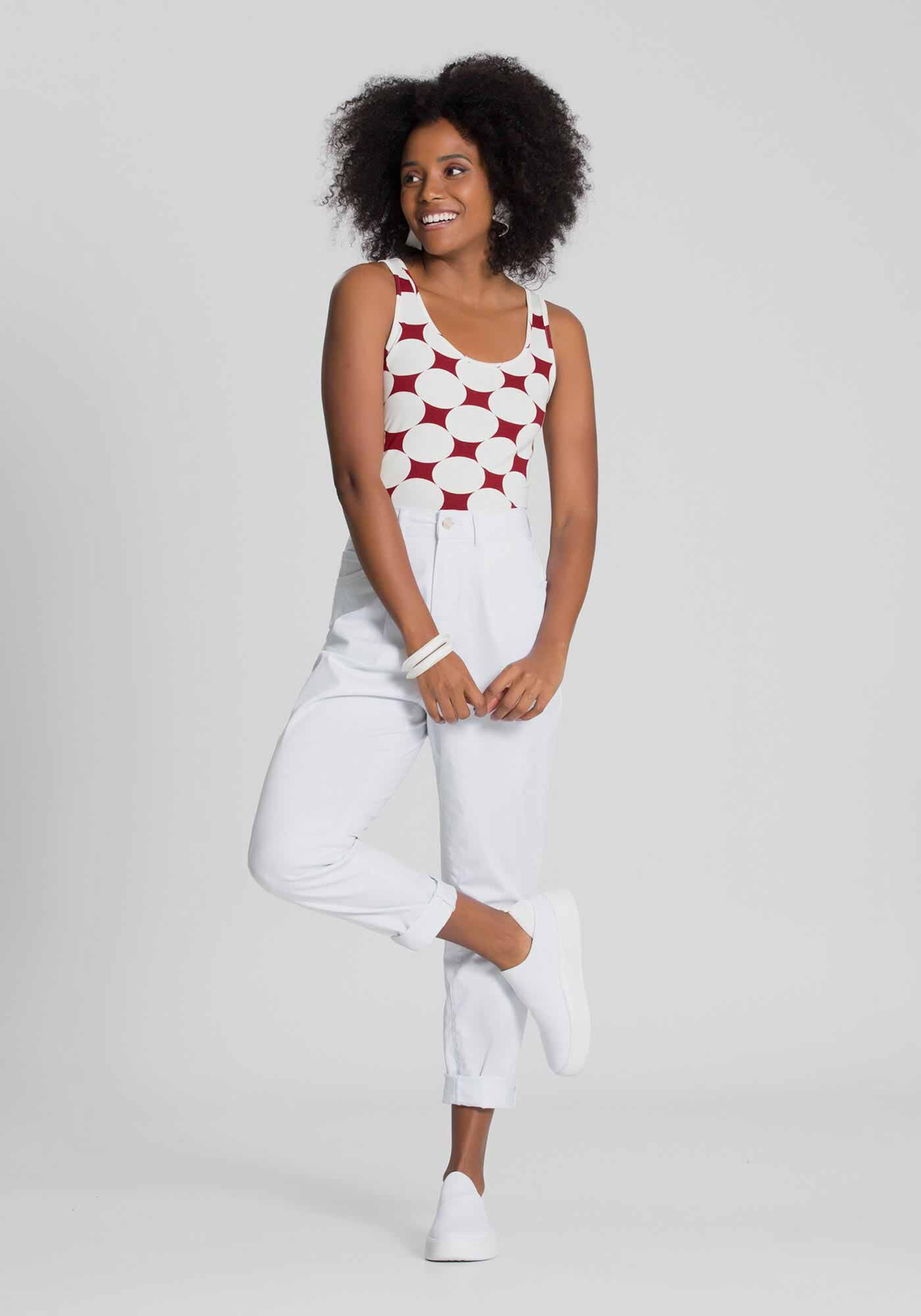 Regata Viscose com Elastano Estampada, , large.