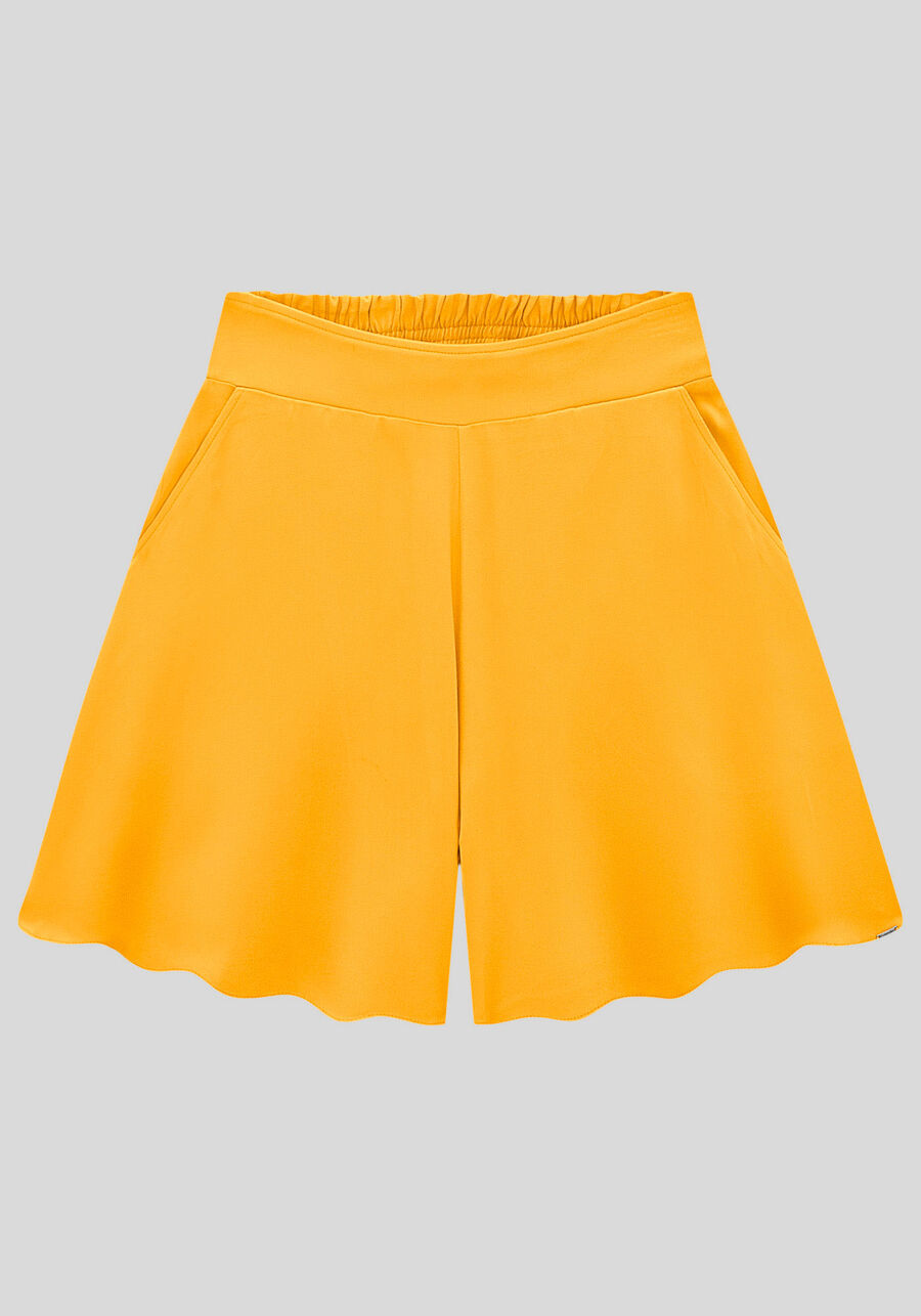 Shorts Godê em Viscose com Cintura Alta, , large.