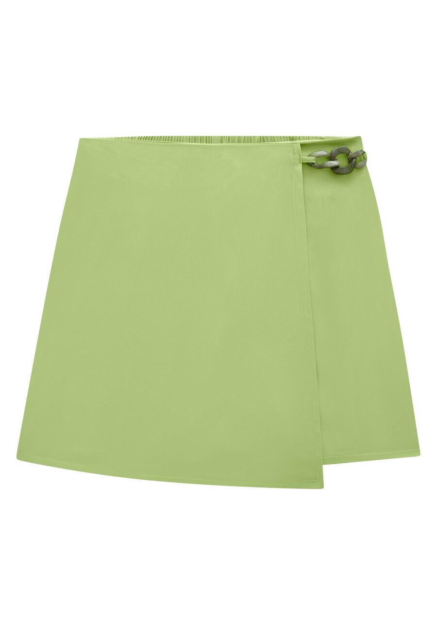 Shorts Saia em Viscose com Detalhe Cós, . Shorts Saia em Viscose com Detalhe Cós, , large.