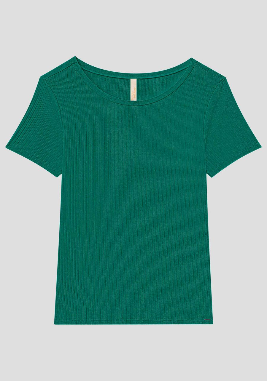Blusa De Mangas Curtas Em Malha Canelada De Viscose, . Blusa De Mangas Curtas Em Malha Canelada De Viscose, , large.