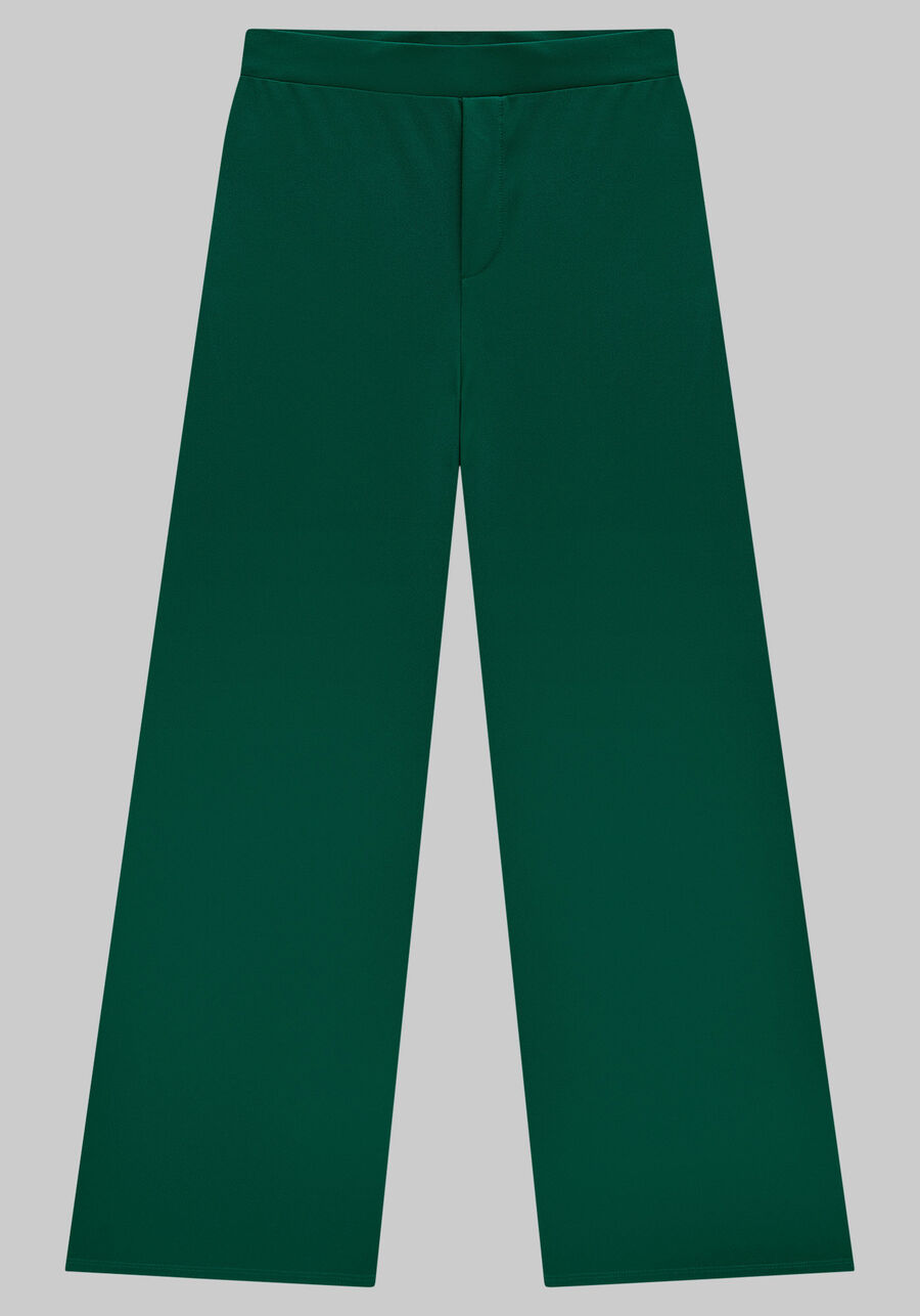 Calça Pantalona Plus Size em Malha Alfaiataria, VERDE ARABESQUE. Calça Pantalona Plus Size em Malha Alfaiataria, VERDE ARABESQUE, large.