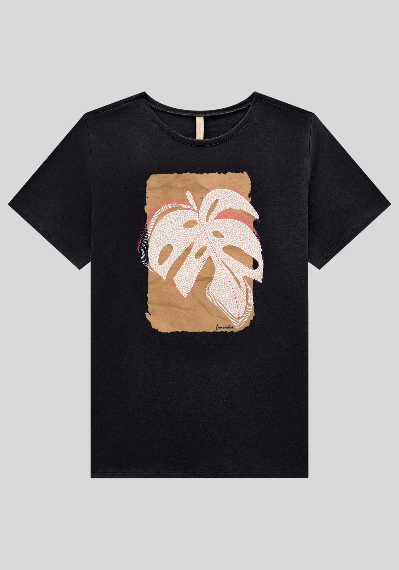 T-shirt em Malha com Estampa Costela-de-Ad&atilde;o, , large.