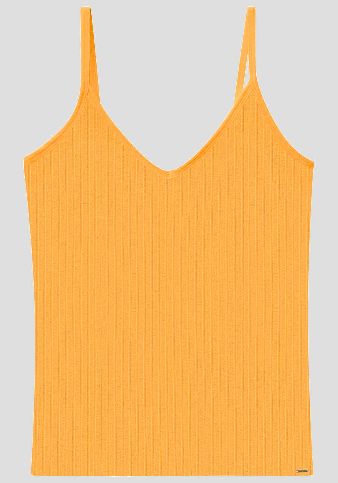 Blusa Regata B&aacute;sica De Al&ccedil;as Finas Em Malha Canelada, , large.