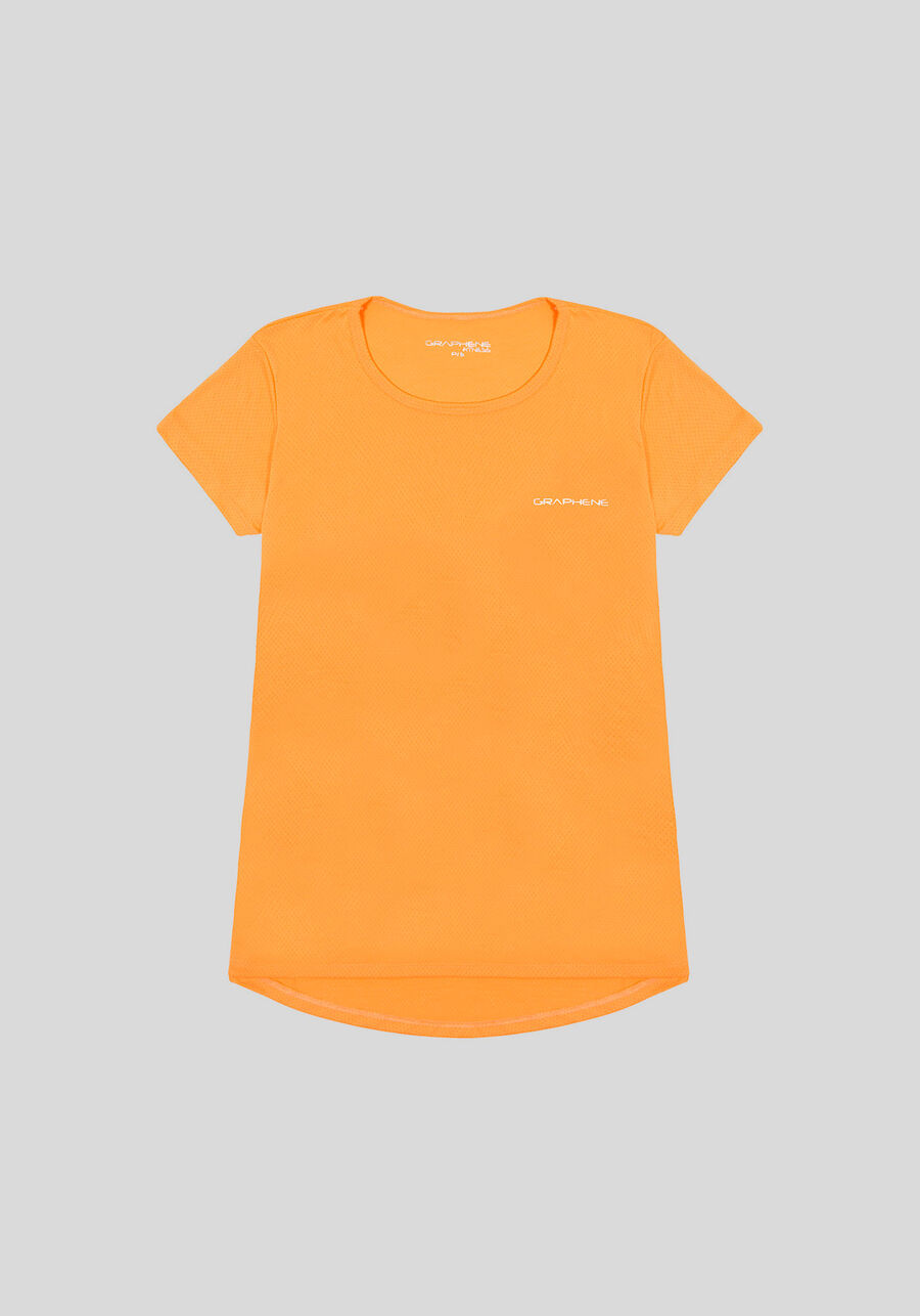 Blusa Mullet De Mangas Curtas Com Abertura Nas Costas, LARANJA BRIGHT. Blusa Mullet De Mangas Curtas Com Abertura Nas Costas, LARANJA BRIGHT, large.