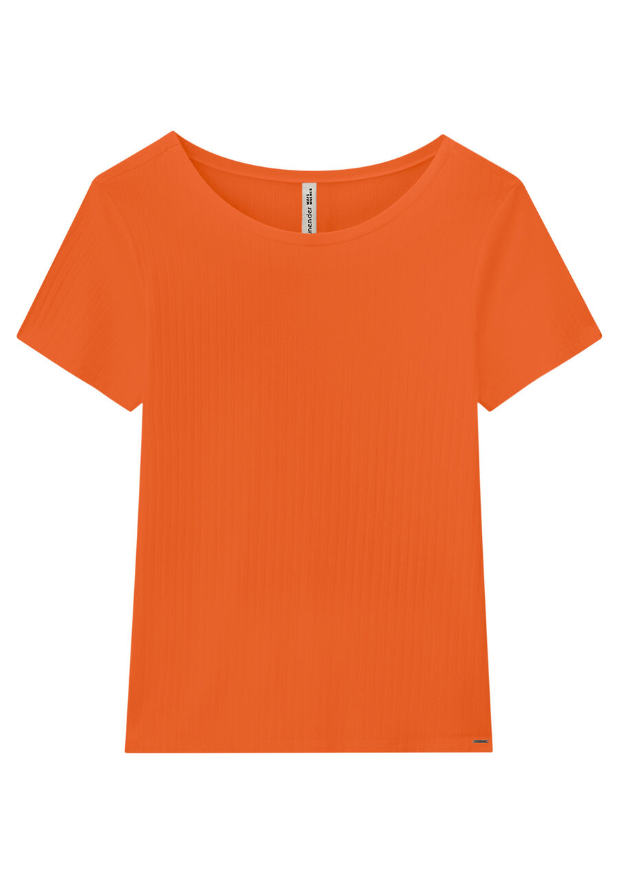 Blusa De Mangas Curtas Em Malha Canelada De Viscose, . Blusa De Mangas Curtas Em Malha Canelada De Viscose, , large.