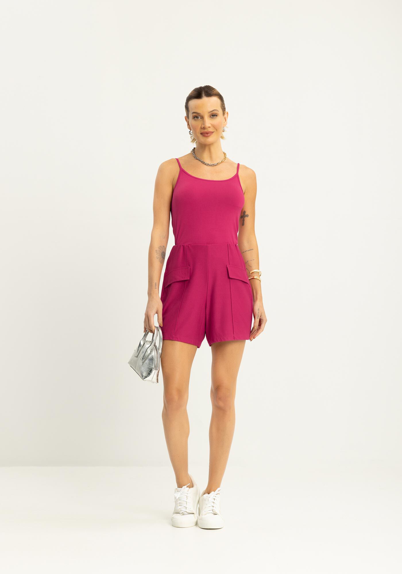 Blusa Regata De Al&ccedil;as B&aacute;sica Em Malha De Viscose E Elastano, ROSA PIXEL, large.