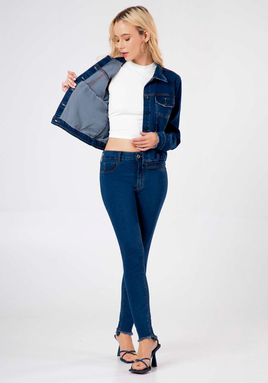 Jaqueta Jeans com Elastano com Bolso Interno, . Jaqueta Jeans com Elastano com Bolso Interno, , large.