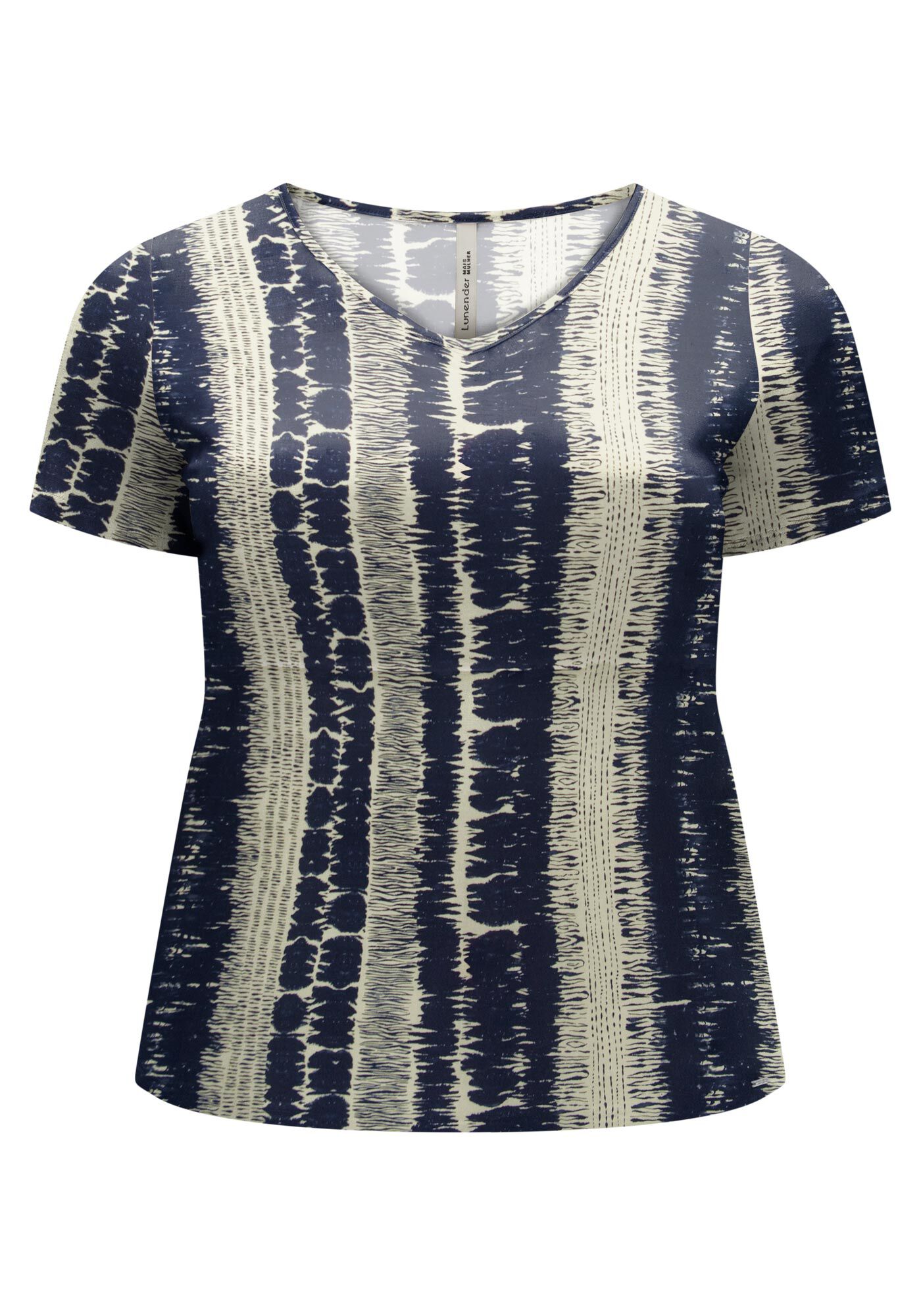 Blusa Estampada De Mangas Curtas Plus Size Em Malha, , large.