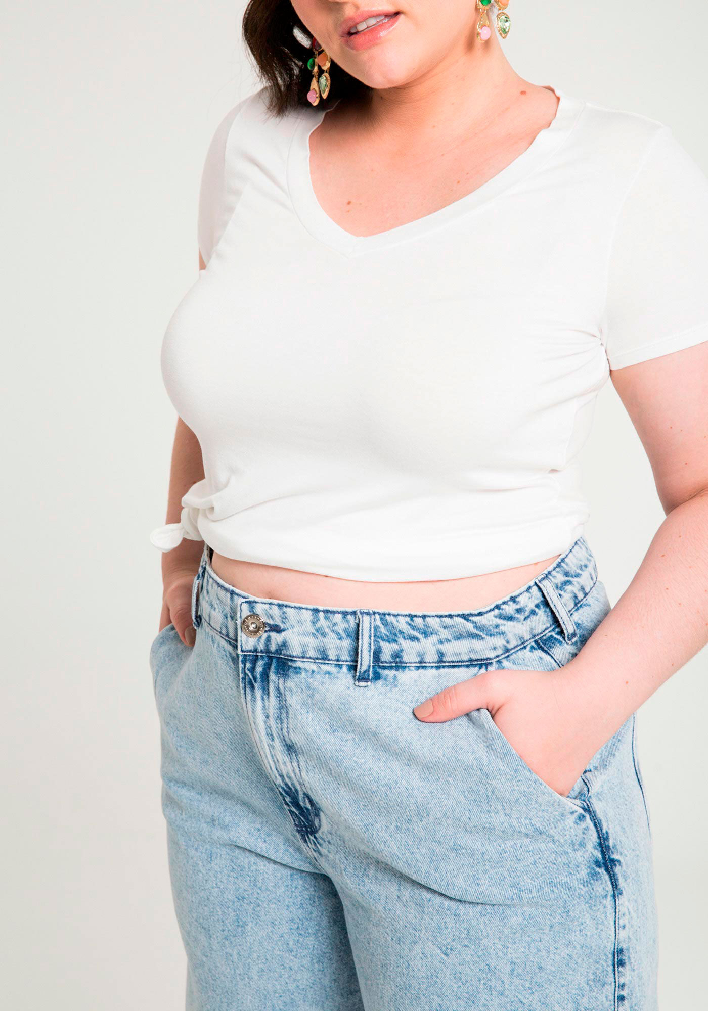 Calça jeans cintura cheap alta plus size