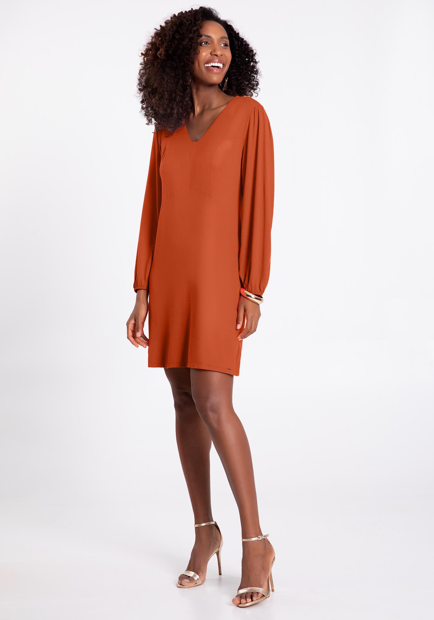 Vestido de sale malha vermelho curto