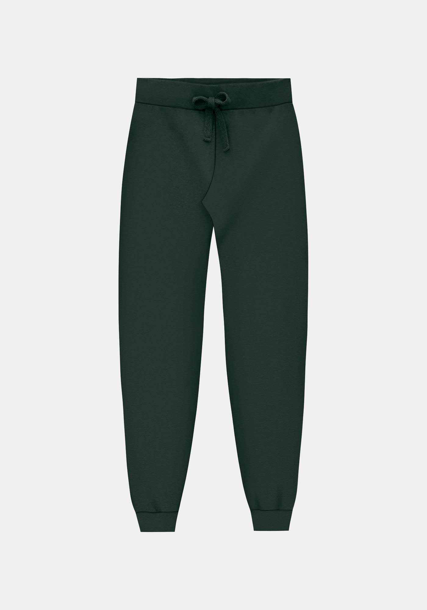 Cal&ccedil;a Jogging Com Cadar&ccedil;o Em Malha De Moletom Felpado, , large.