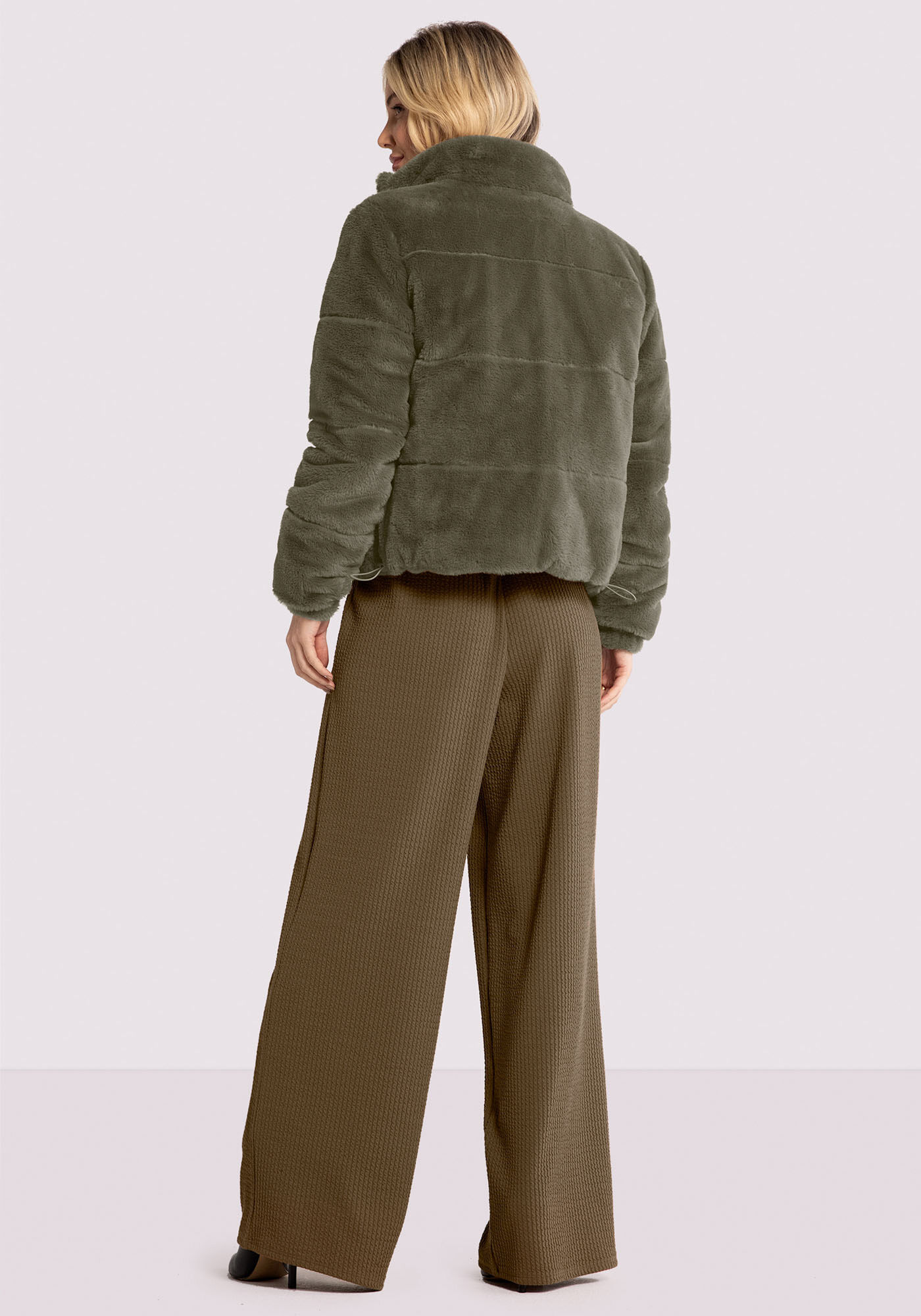 Jaqueta Puffer Dupla Face com Pelo, VERDE STREET, large.