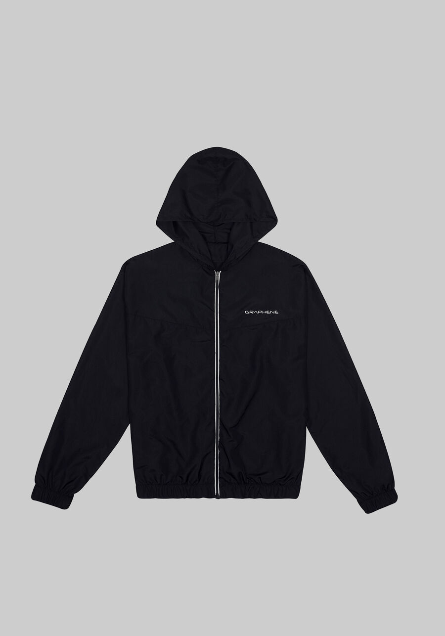 Jaqueta Masculina em Politel com Capuz, PRETO REATIVO. Jaqueta Masculina em Politel com Capuz, PRETO REATIVO, large.