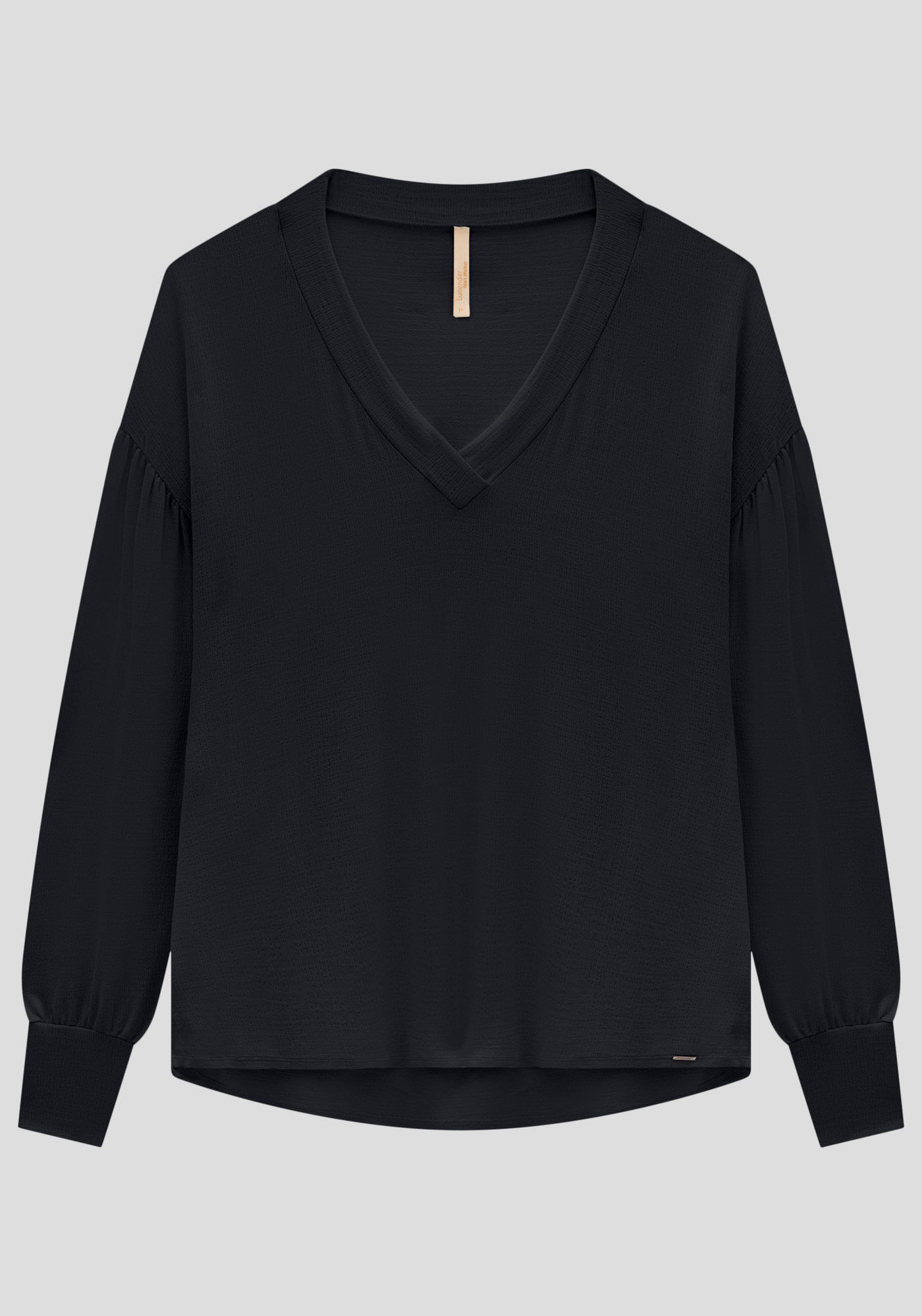 Blusa Plus Size em Malha com Comprimento Mullet, , large.