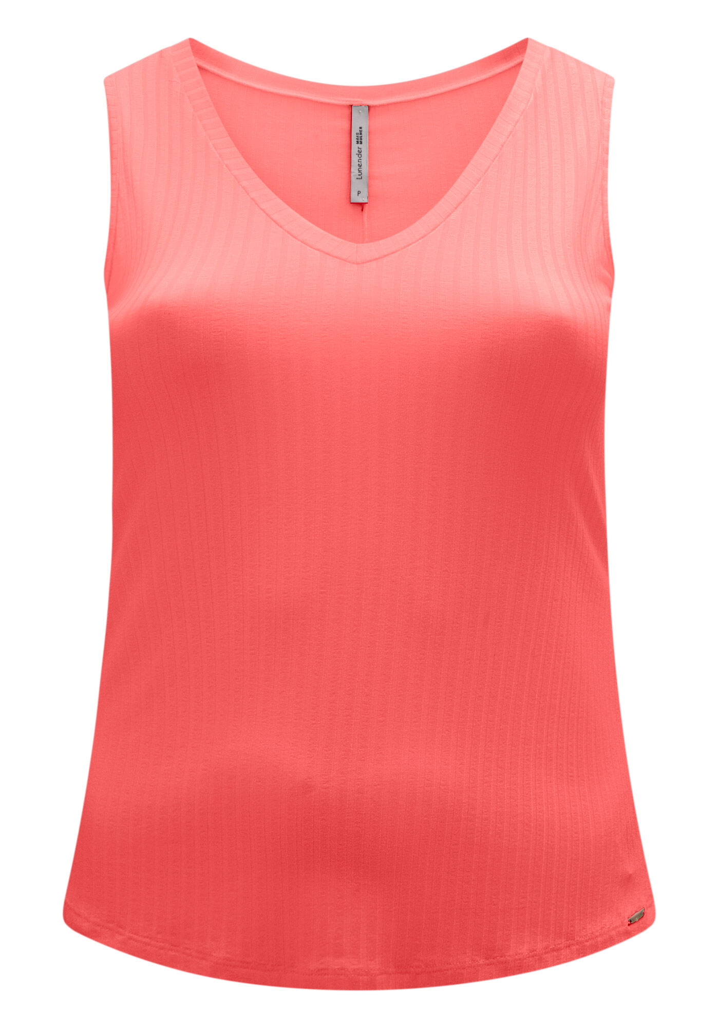 Blusa Regata Canelada De Al&ccedil;as Largas Em Malha De Viscose, , large.