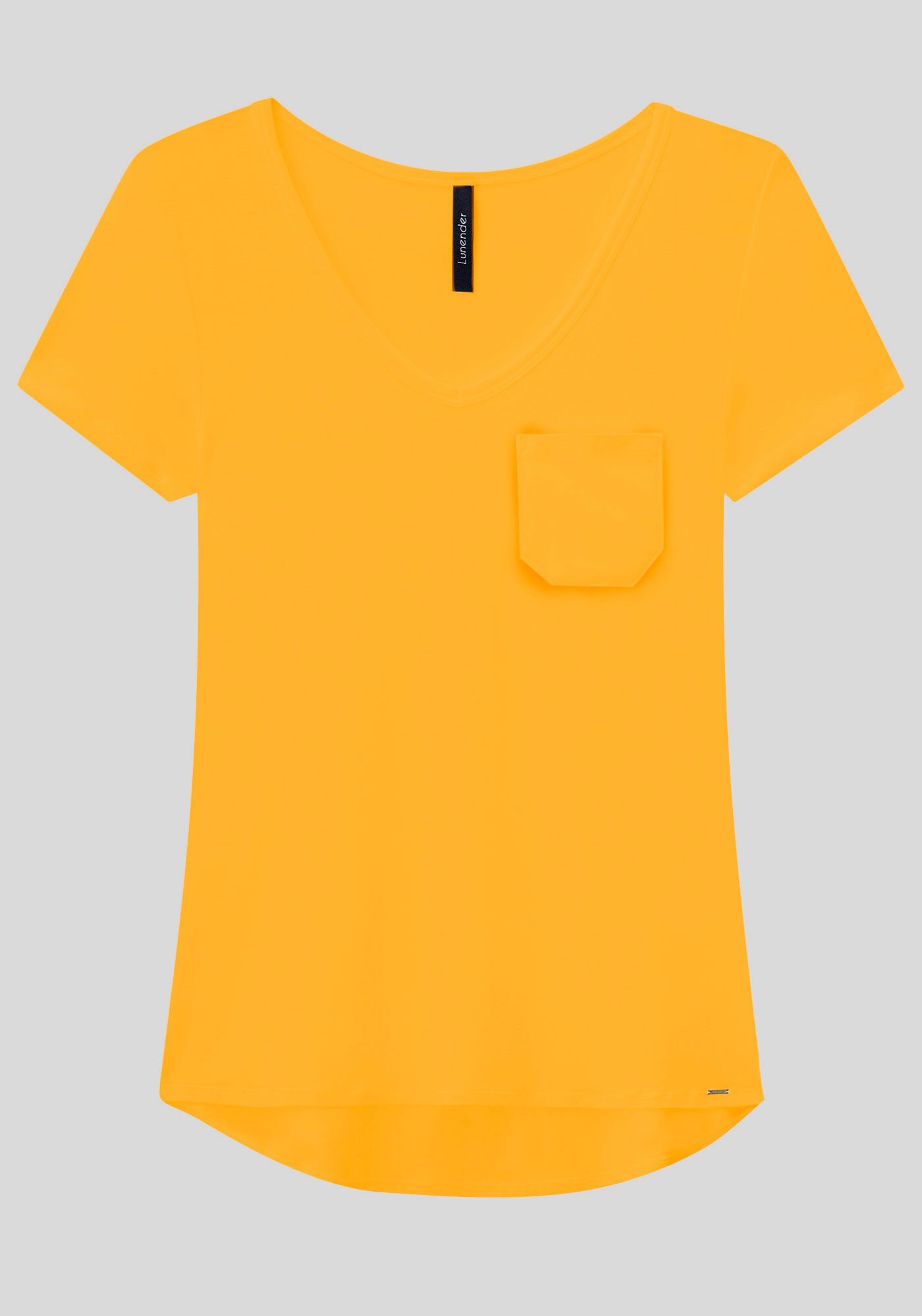 Blusa B&aacute;sica em Malha Viscose com Bolso, , large.