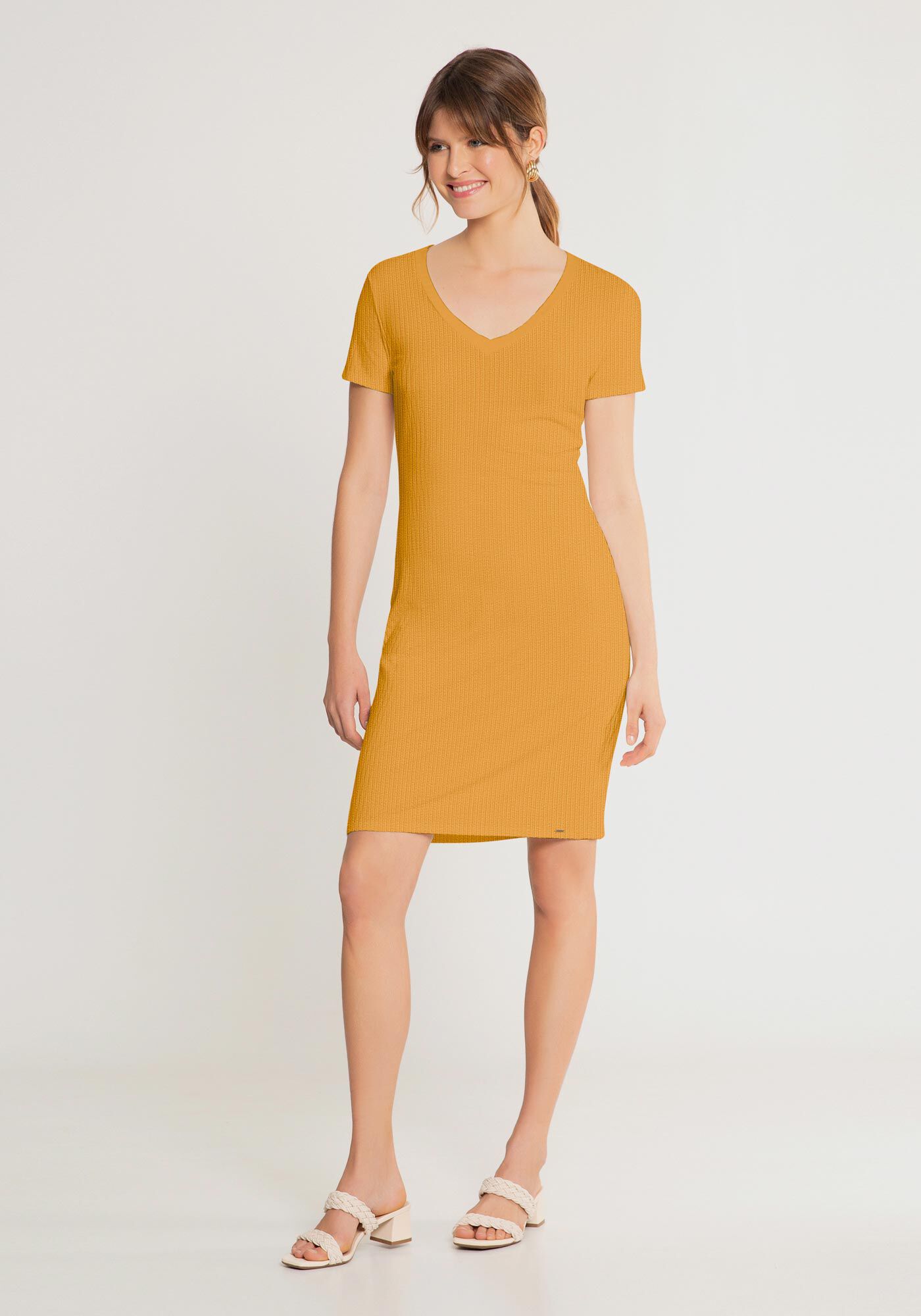 Vestido basico curto clearance