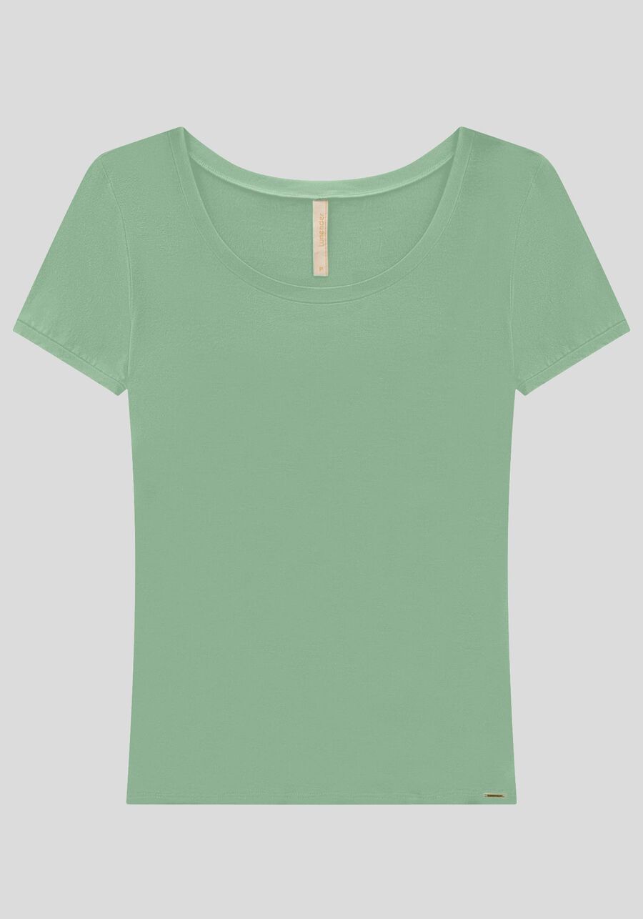 Blusa Básica Lisa De Mangas Curtas Em Malha De Viscose, . Blusa Básica Lisa De Mangas Curtas Em Malha De Viscose, , large.