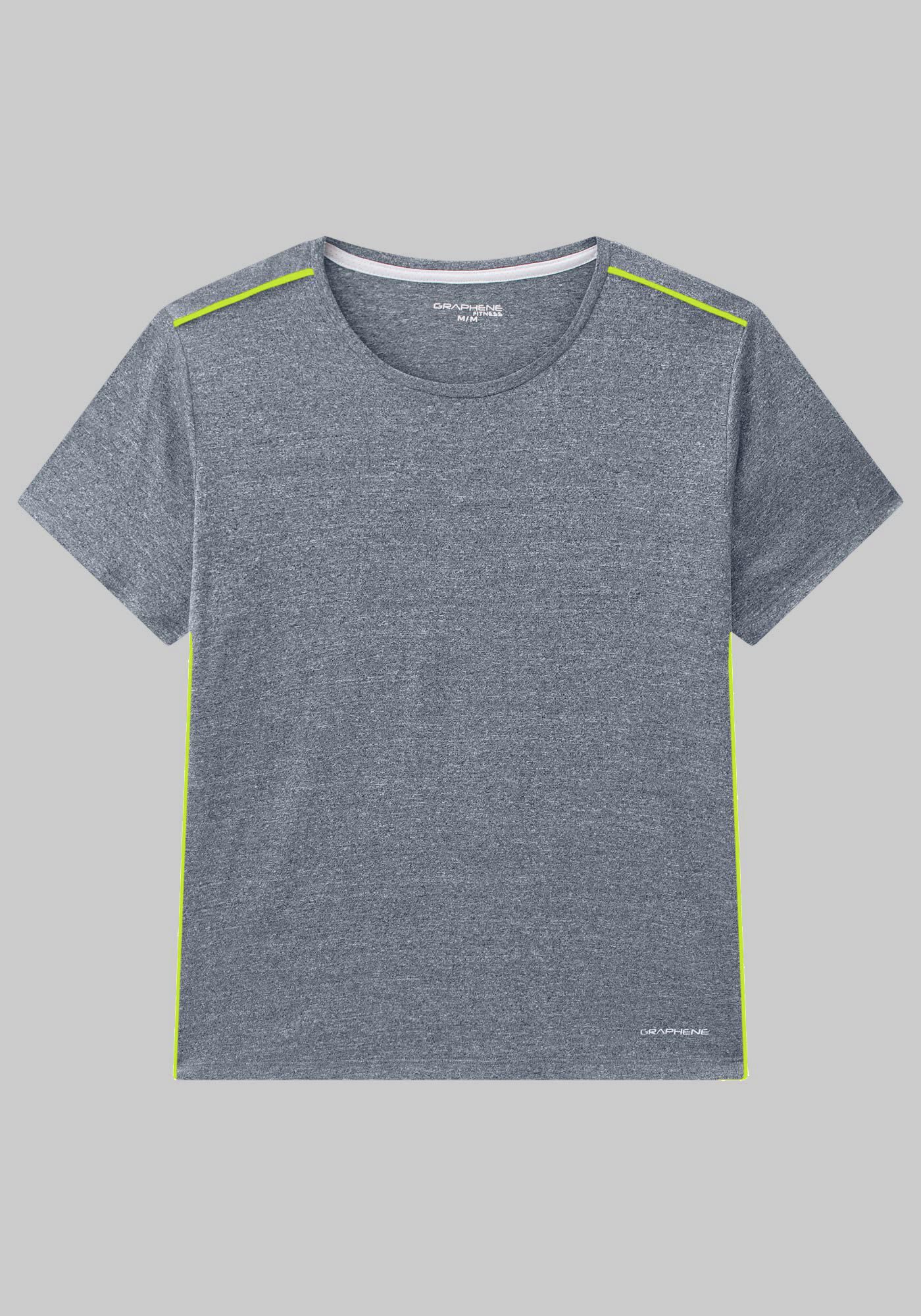 Camiseta Manga Curta com Detalhe Filete, MESCLA MEDIO, large.