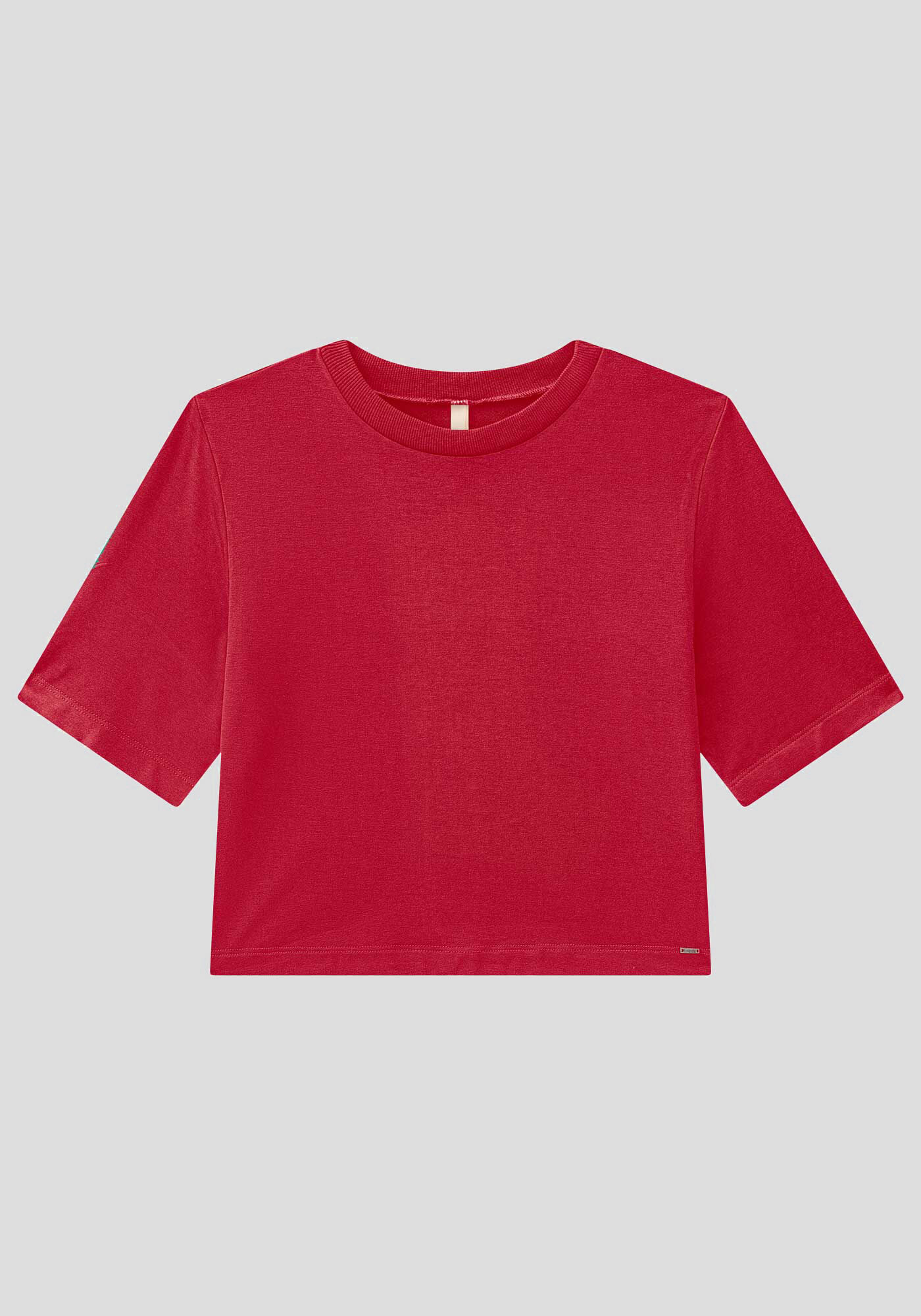 Blusa Cropped em Moletom Viscose B&aacute;sica, , large.