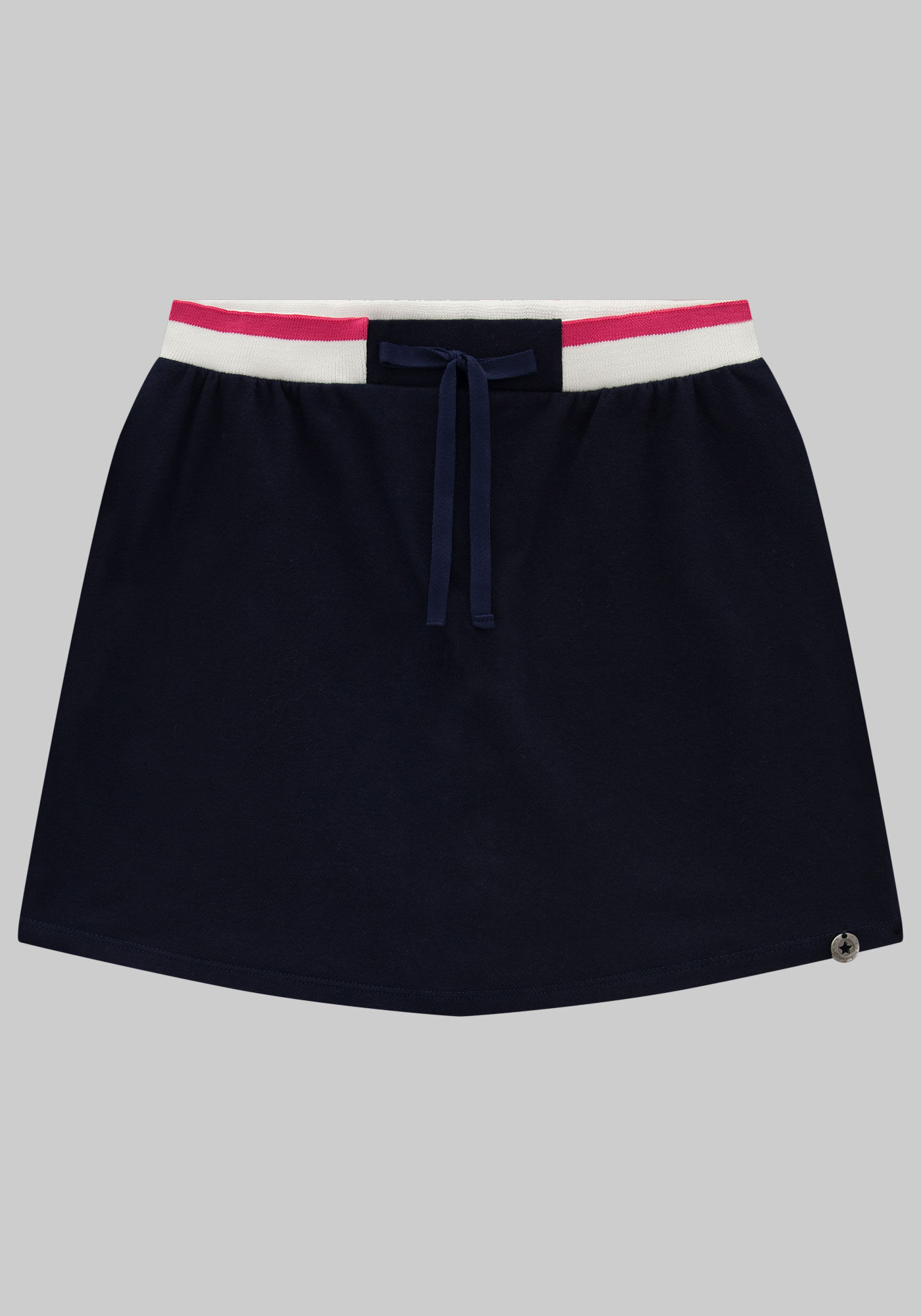 Shorts-Saia Juvenil em Malha com Retil&iacute;nea, MARINHO ACTION, large.