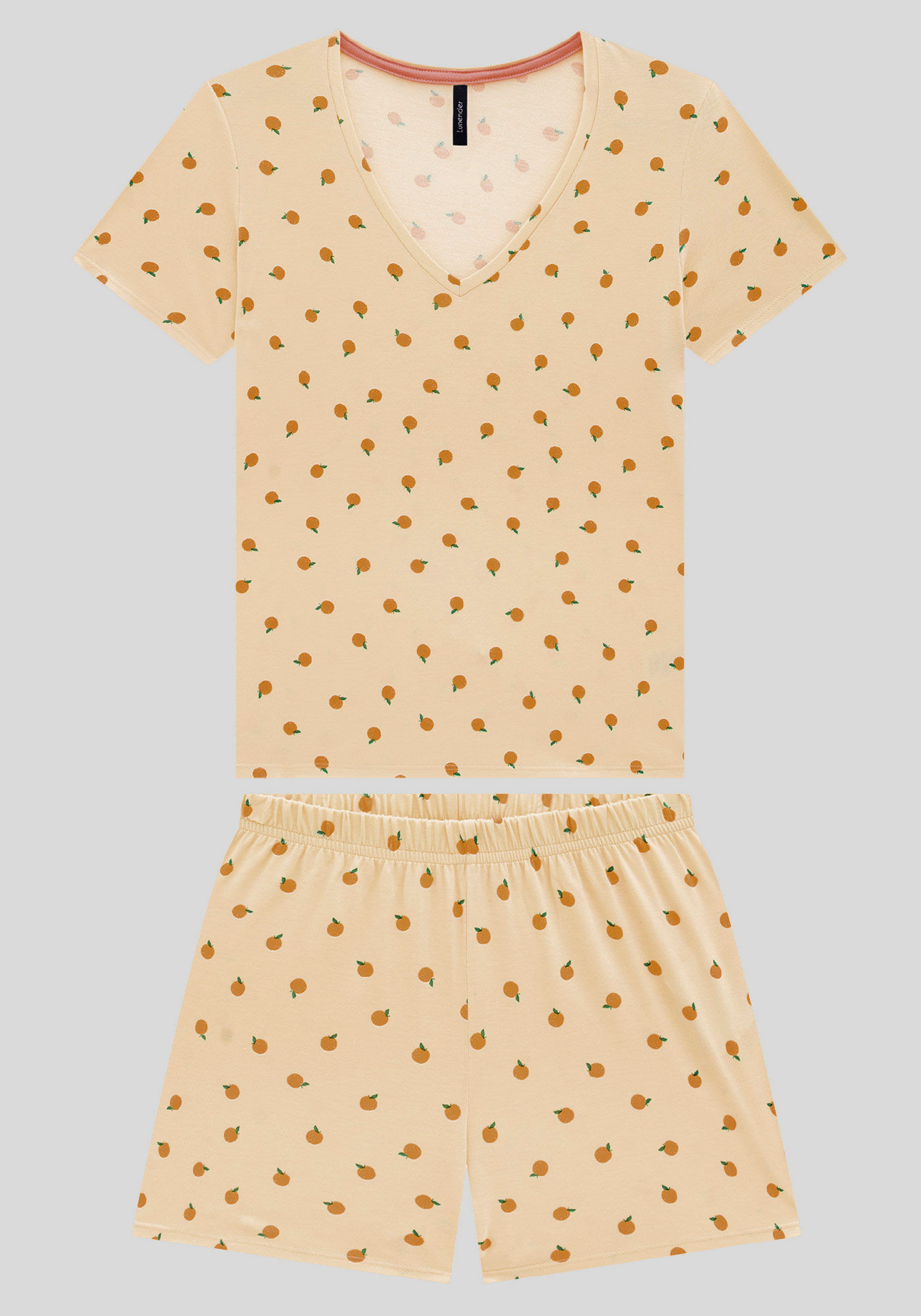 Pijama Curto em Malha Viscose Estampado, , large.