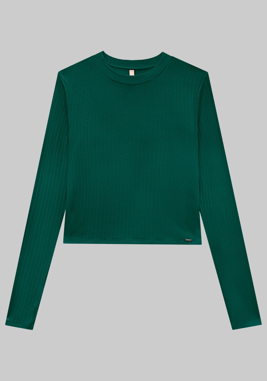 Blusa Manga Longa Canelada Básica com Gola, . Blusa Manga Longa Canelada Básica com Gola, , large.