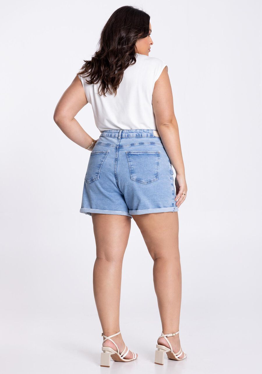 Shorts Jeans Plus Size Mom Chapa Barriga, JEANS. Shorts Jeans Plus Size Mom Chapa Barriga, JEANS, large.