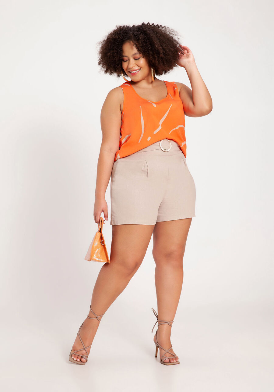Regata Plus Size em Viscose Estampada, . Regata Plus Size em Viscose Estampada, , large.