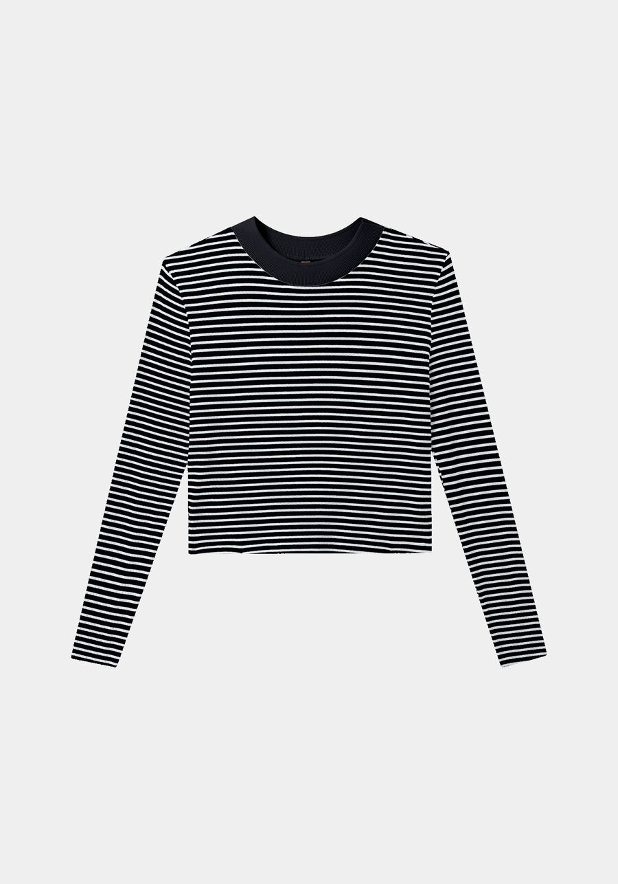 Blusa Listrada Cropped Canelada Juvenil, . Blusa Listrada Cropped Canelada Juvenil, , large.